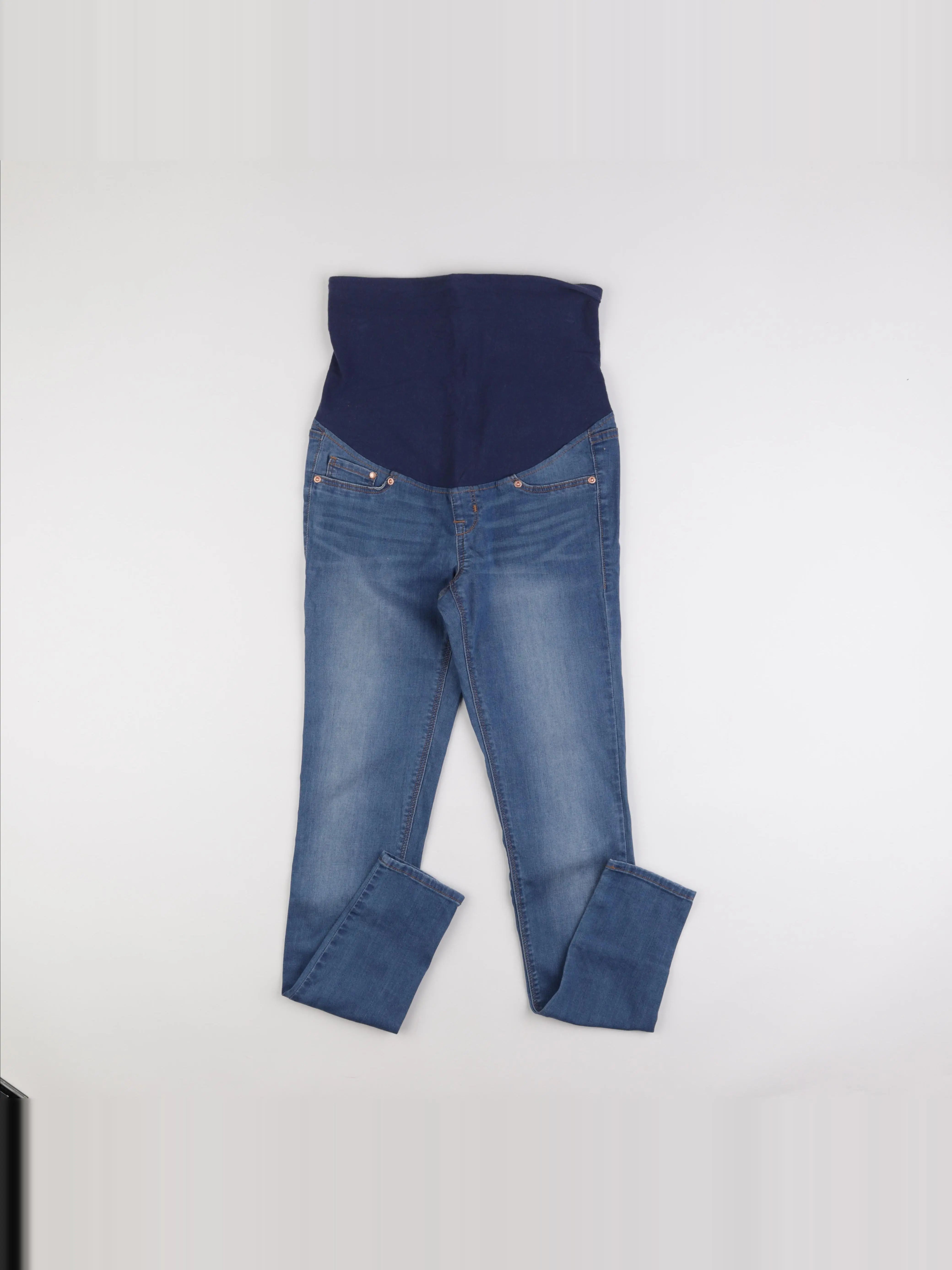 H&M - pantalon grossesse bleu - 36