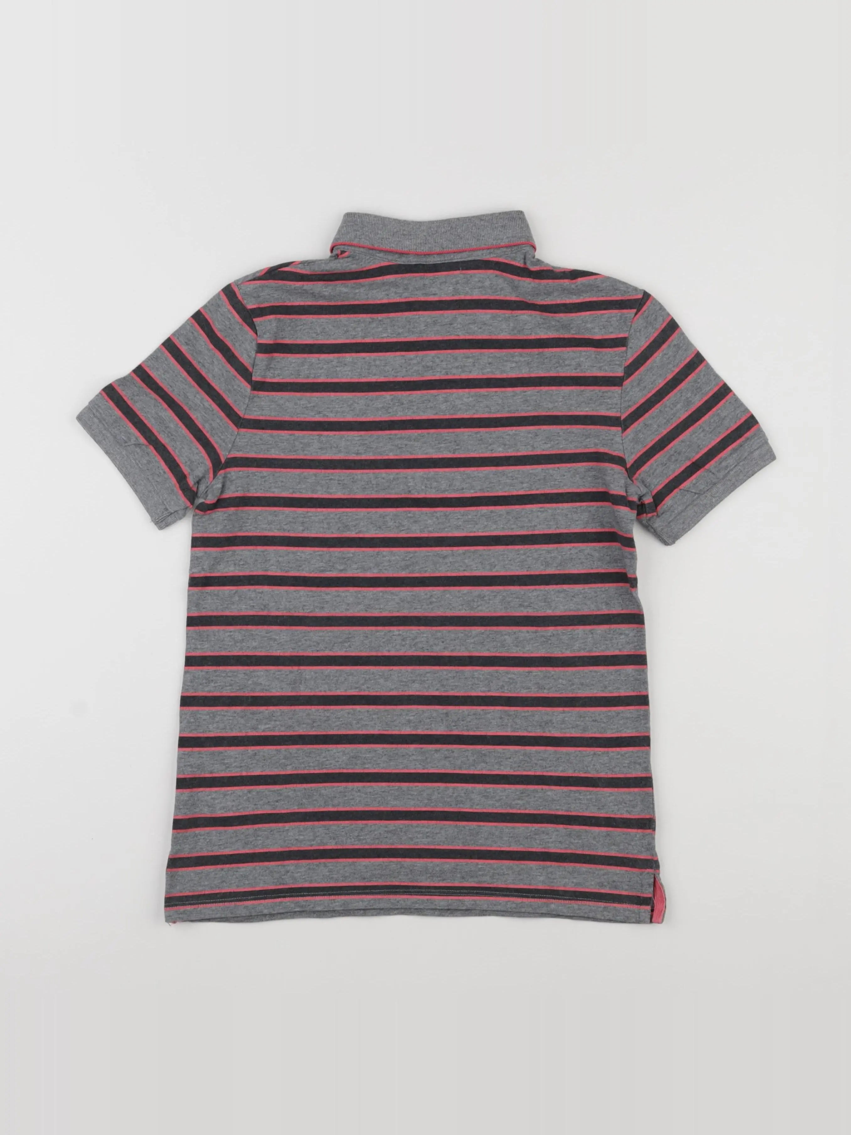 IKKS - polo gris, rose - 10 ans