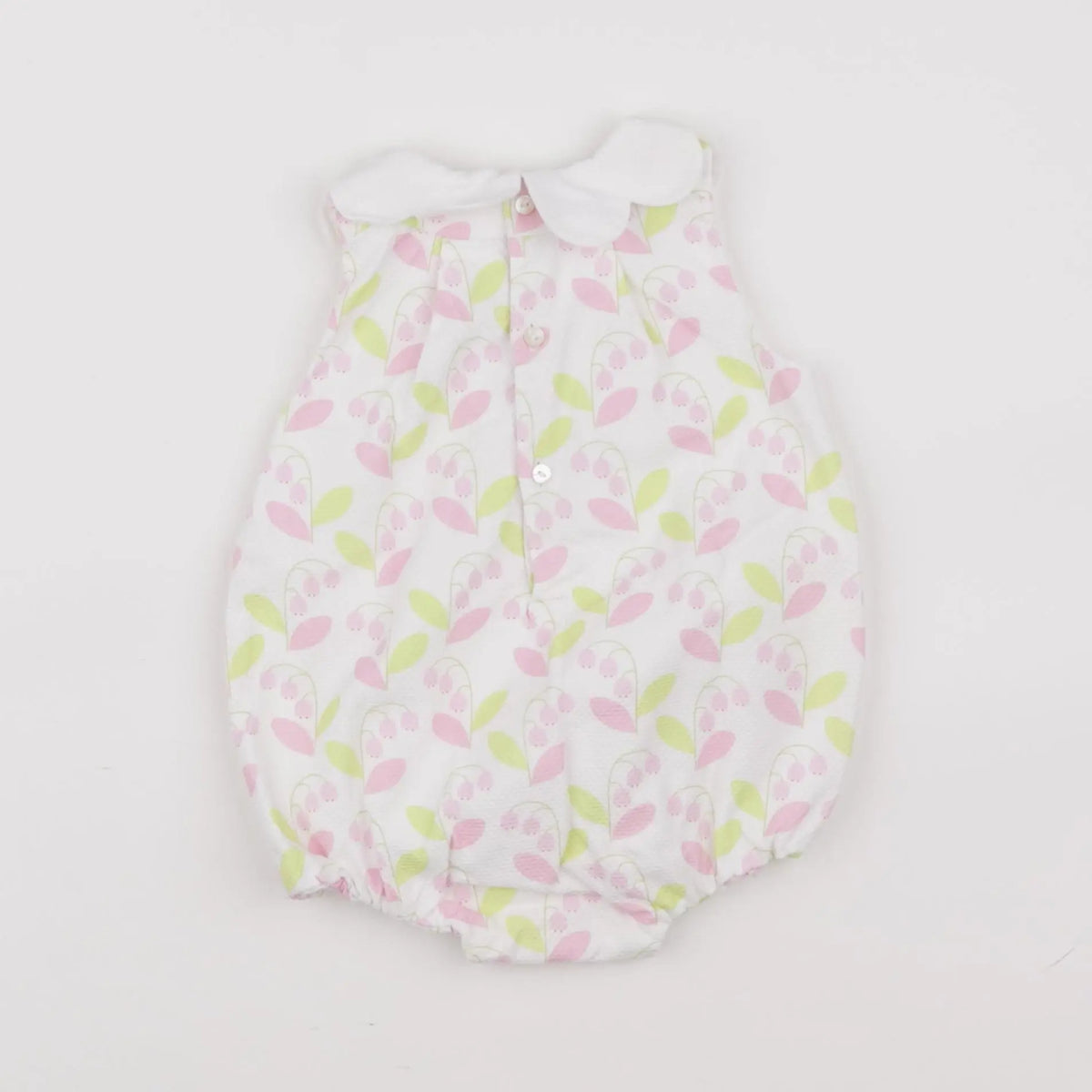 Jacadi - combinaison blanc, rose - 6 mois