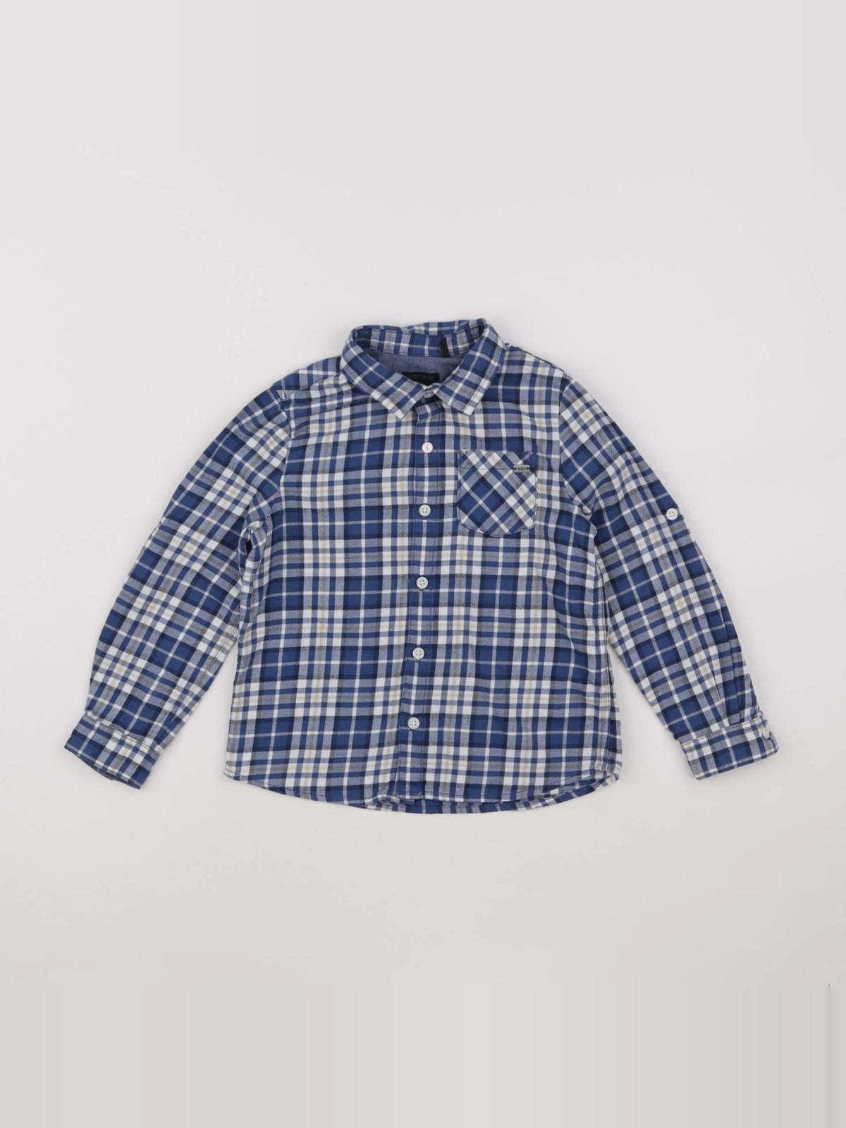 IKKS - chemise bleu, blanc - 4 ans
