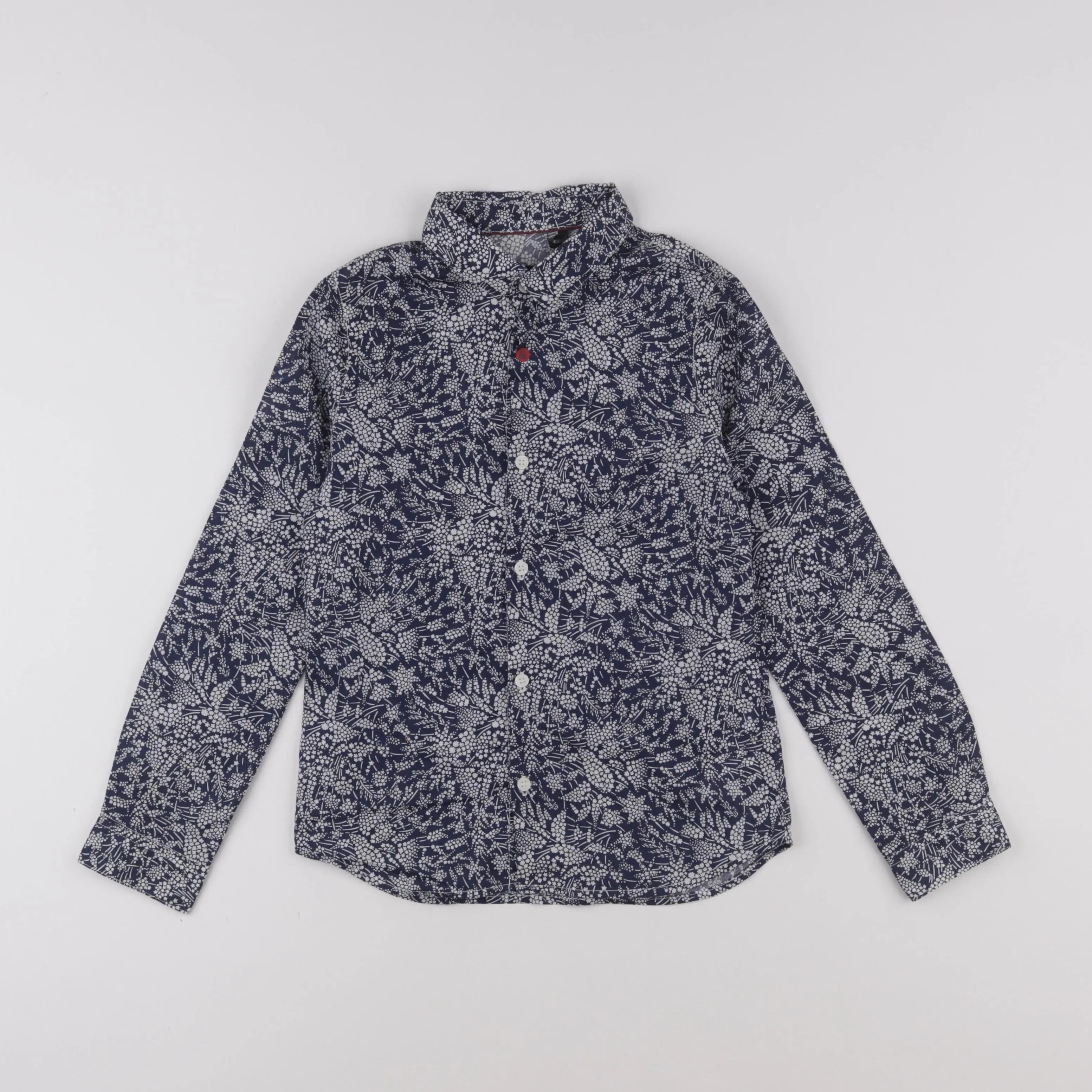 IKKS - chemise bleu, blanc - 8 ans