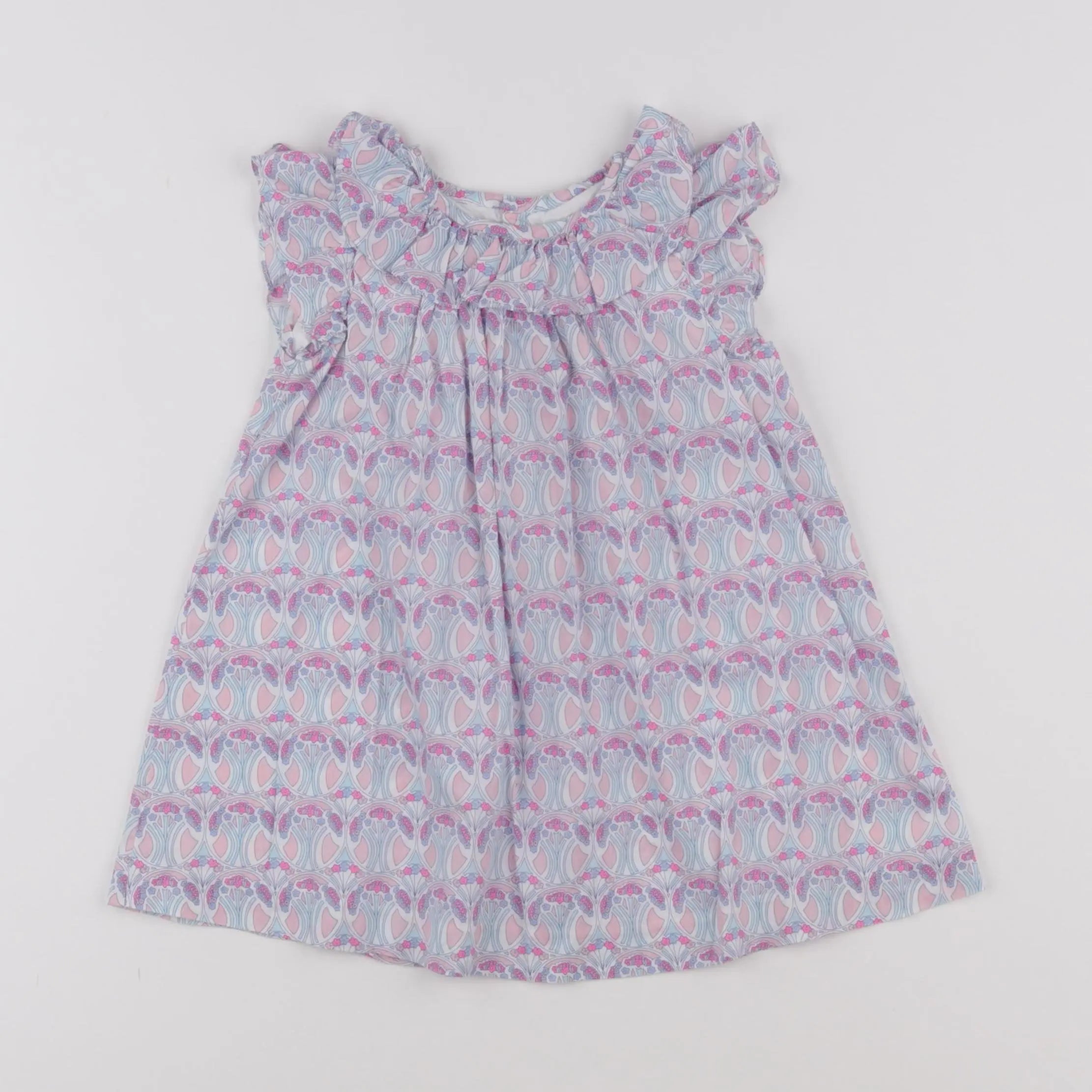Jacadi - robe liberty bleu - 18 mois