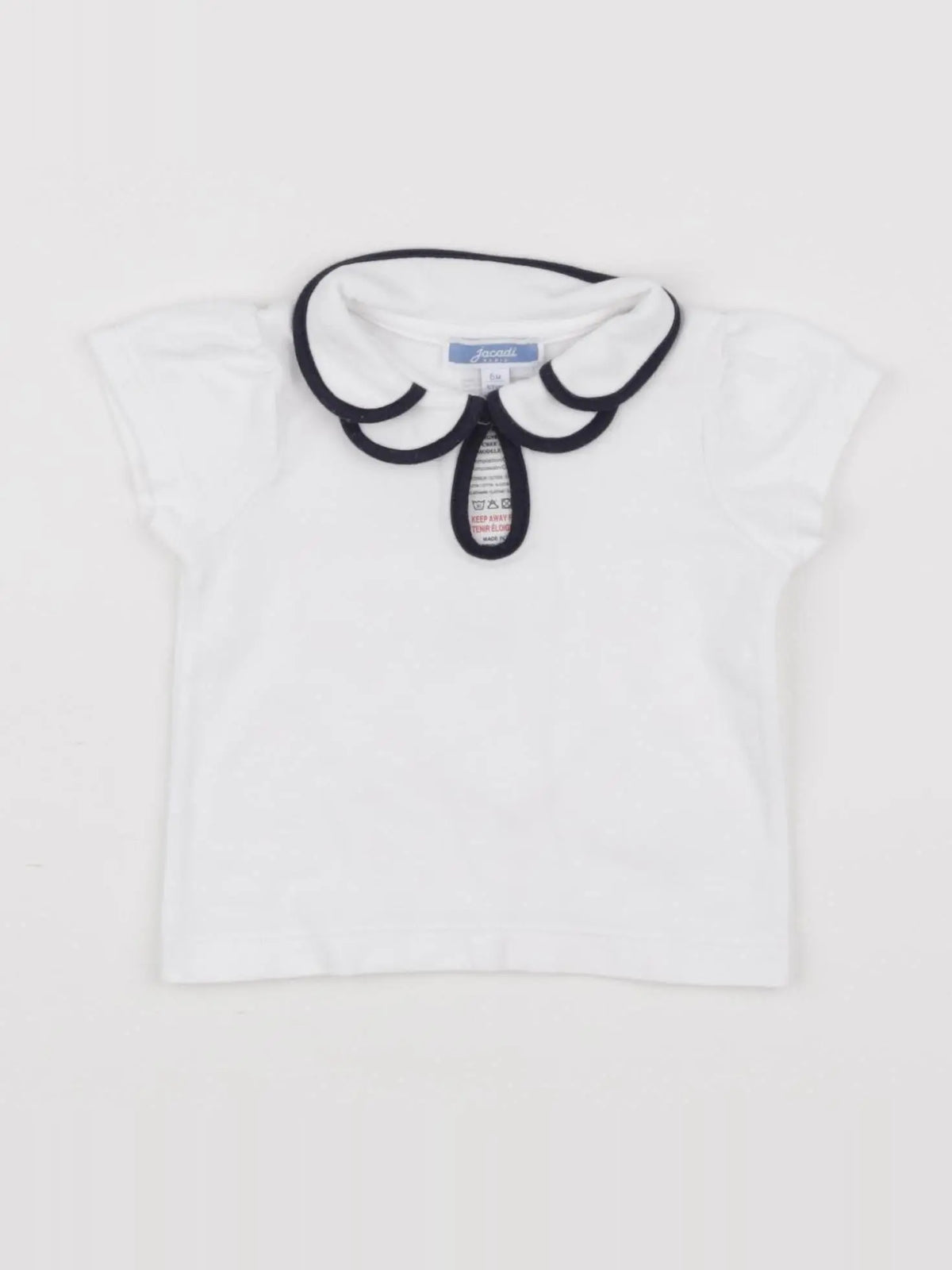 Jacadi - polo blanc - 6 mois