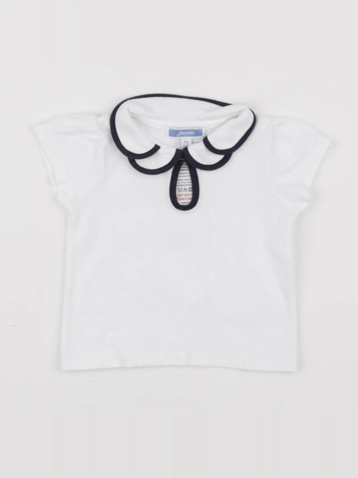 Jacadi - polo blanc - 6 mois