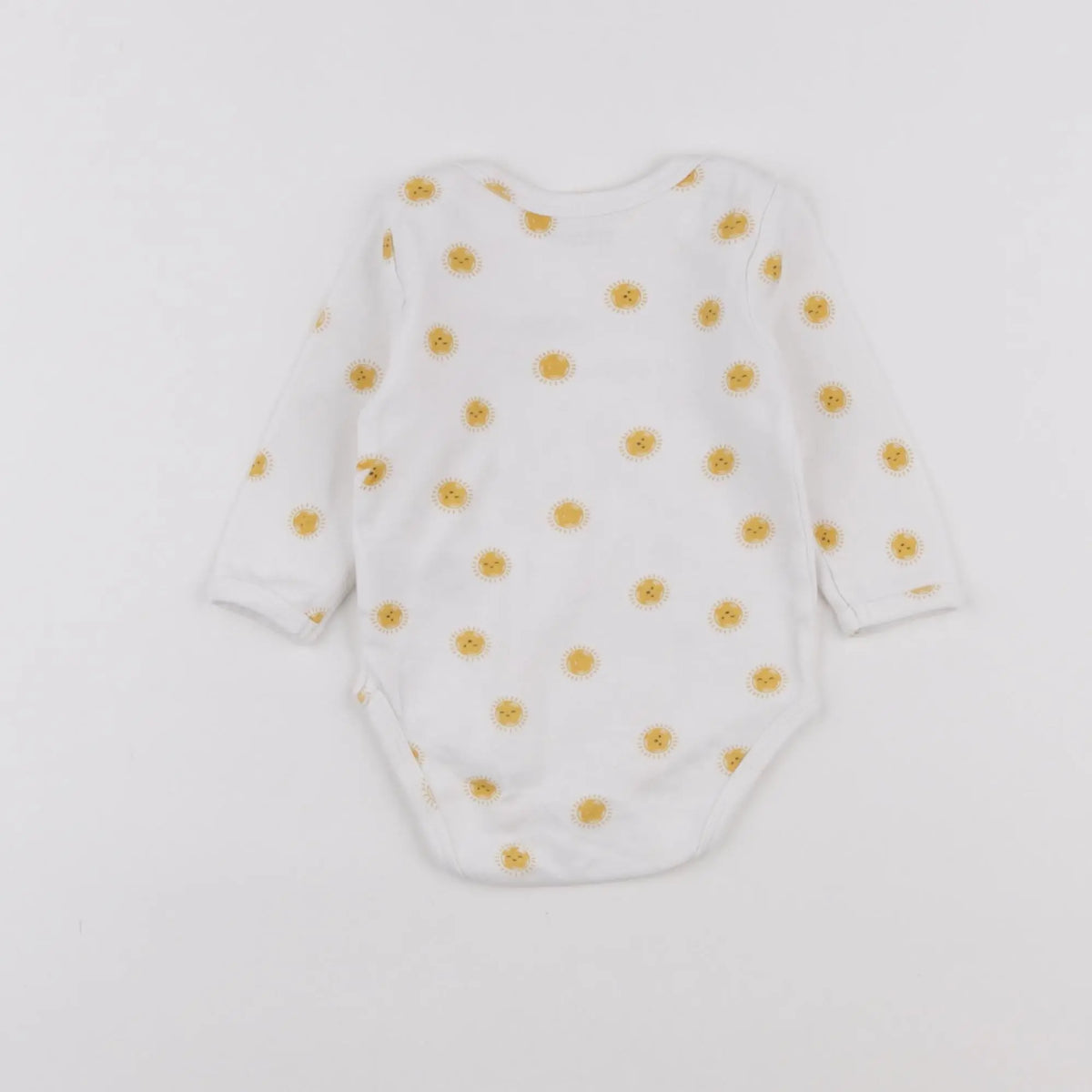 Vertbaudet - body blanc, jaune - 6 mois