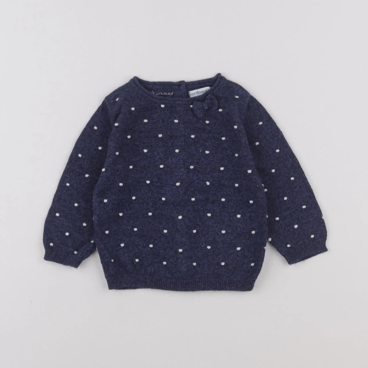 Vertbaudet - pull bleu - 6 mois