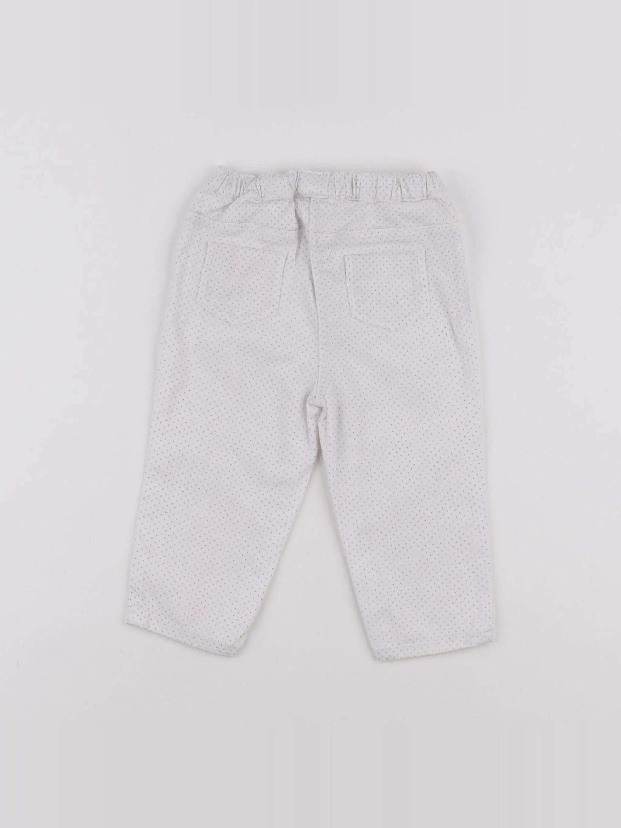 Cyrillus - pantalon blanc, rouge - 18 mois