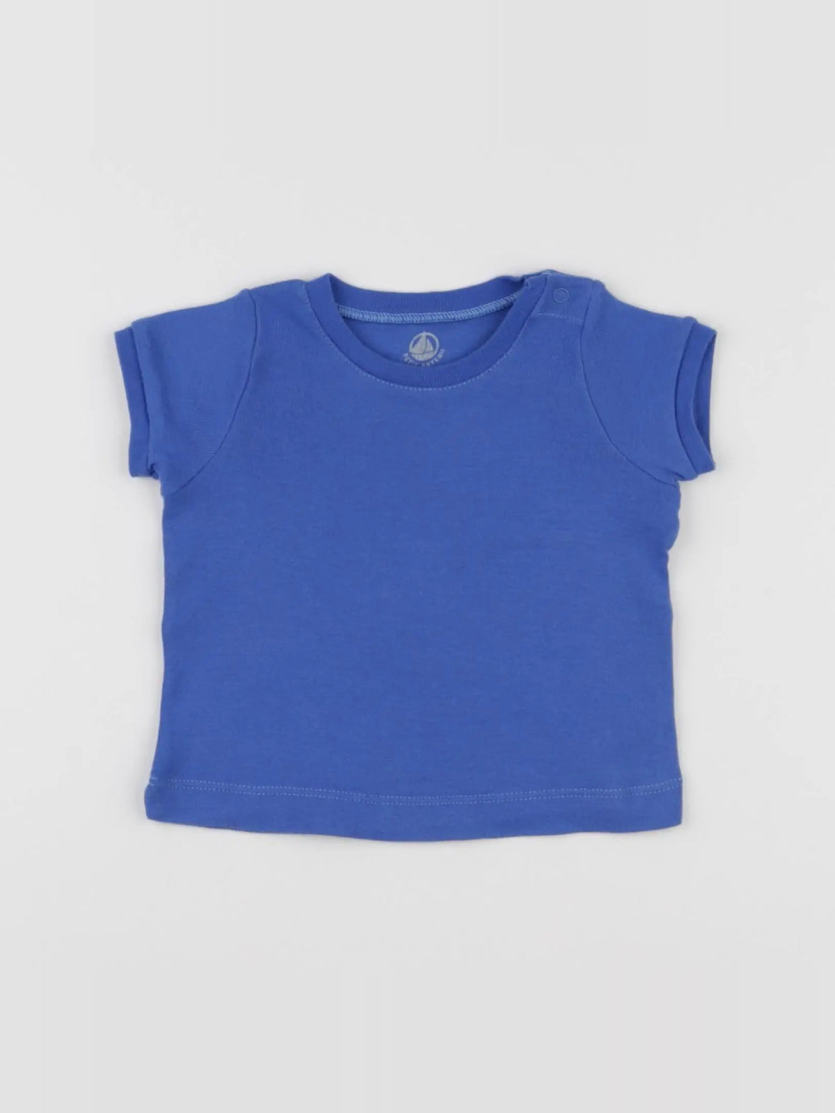 Petit Bateau - tee-shirt bleu - 6 mois