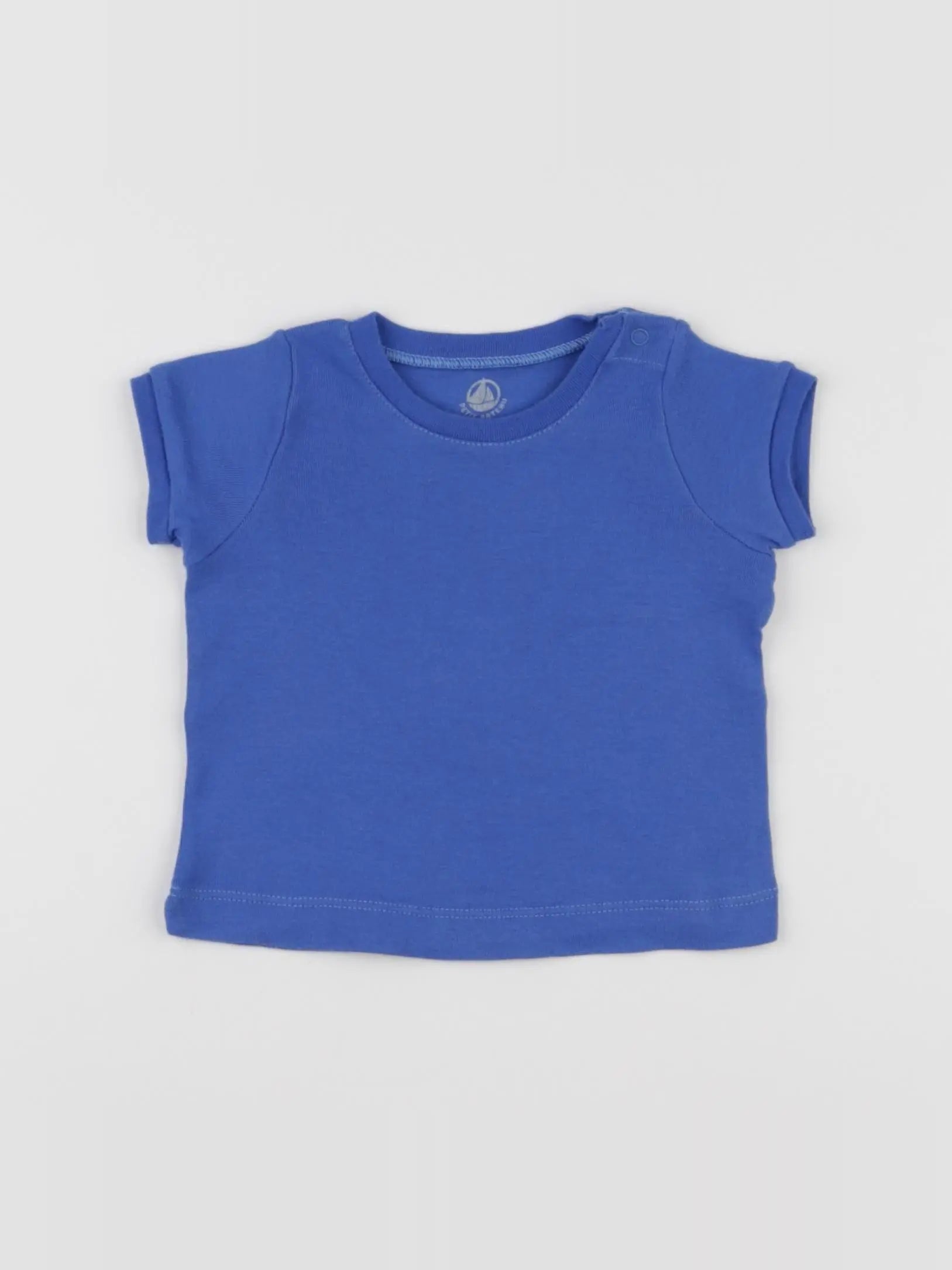 Petit Bateau - tee-shirt bleu - 6 mois