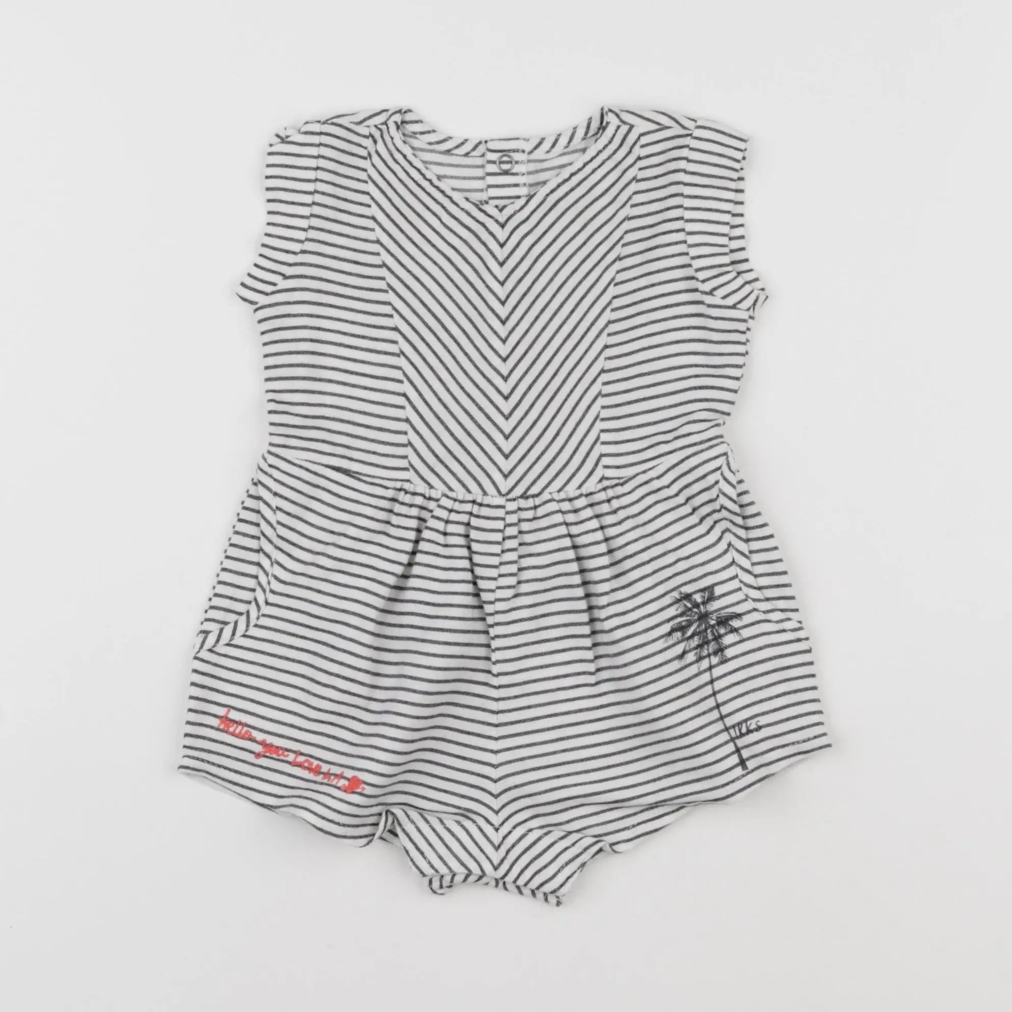 IKKS - combinaison blanc, gris - 6 mois