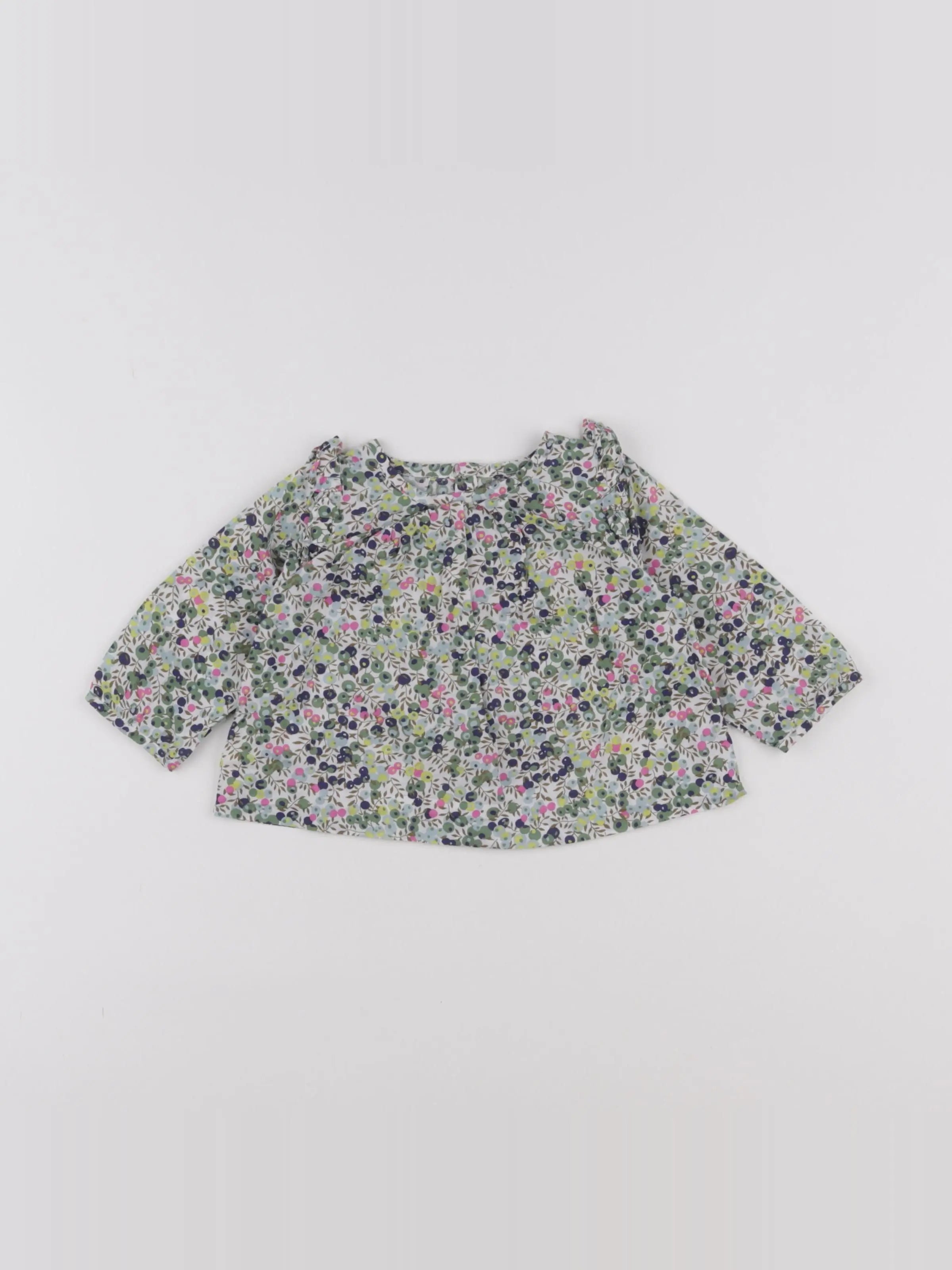 Jacadi - blouse liberty vert - 6 mois