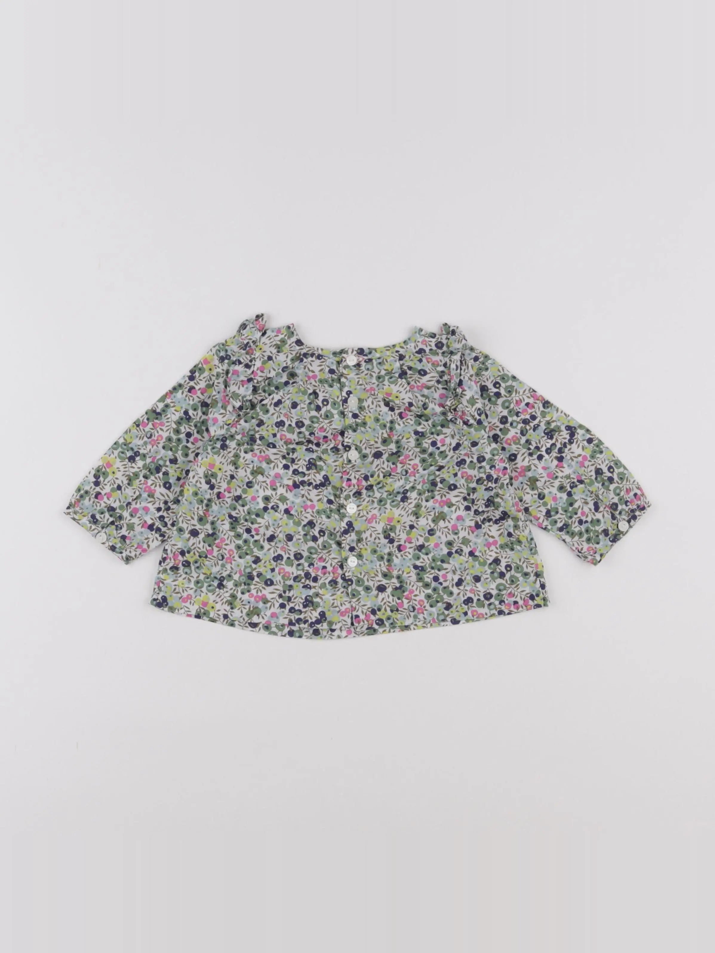 Jacadi - blouse liberty vert - 6 mois