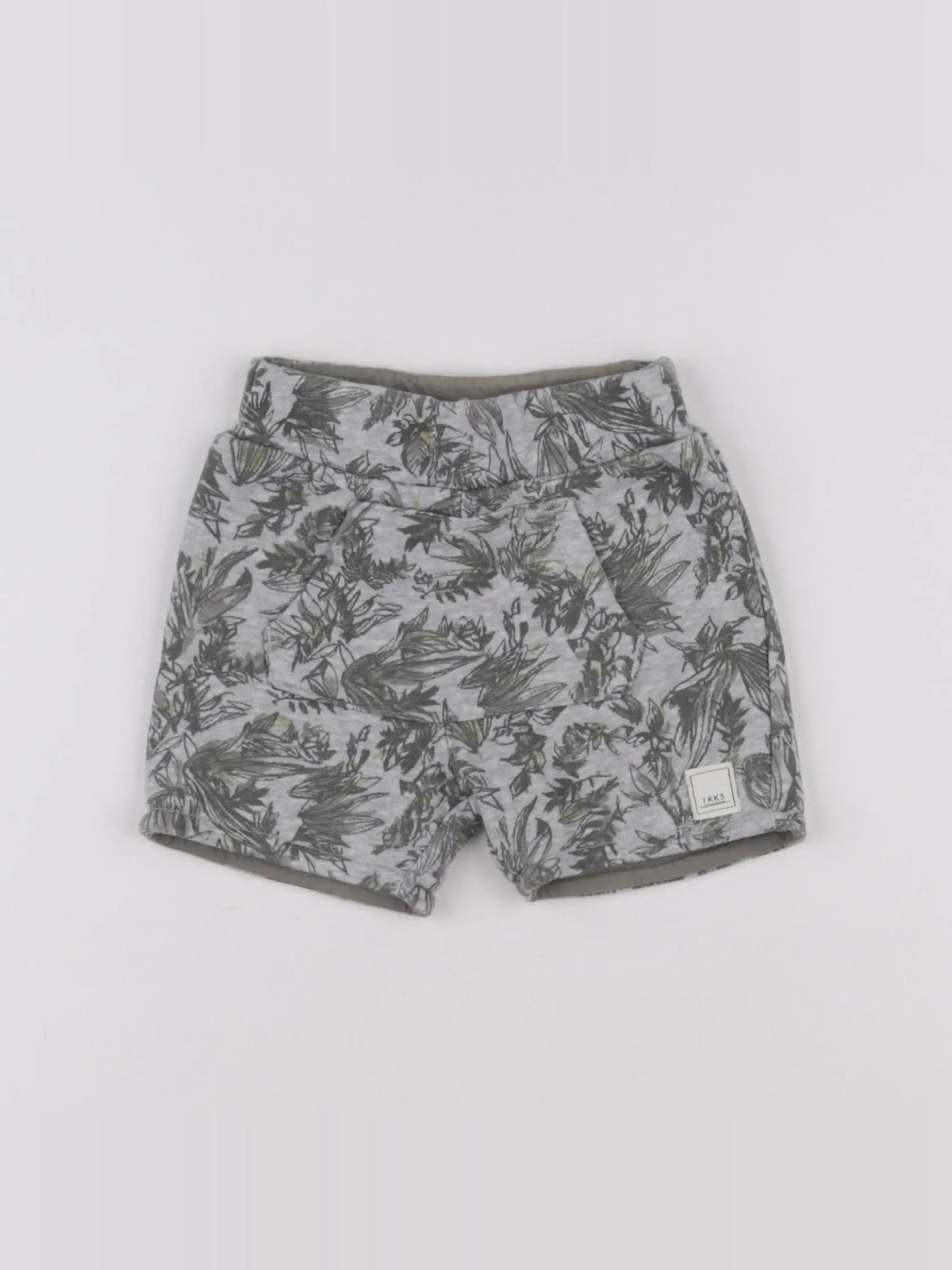 IKKS - short réversible gris, vert - 12 mois
