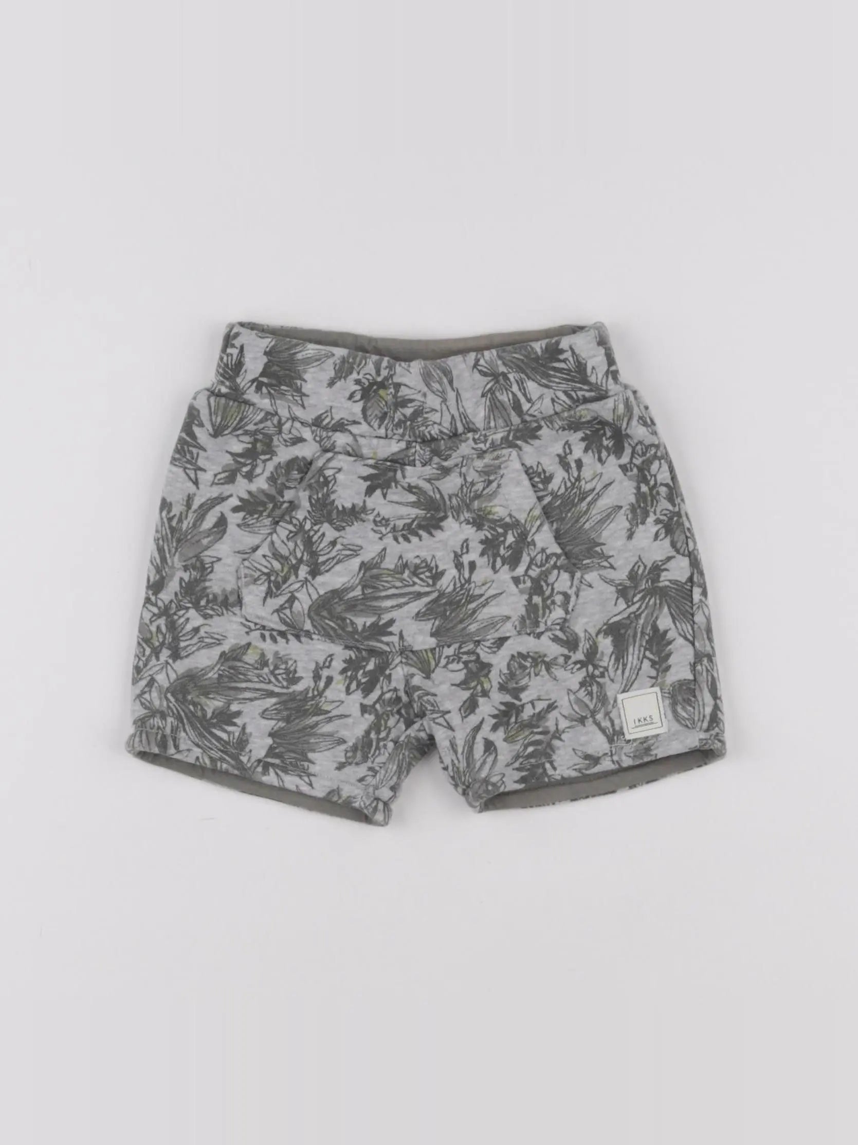 IKKS - short réversible gris, vert - 12 mois