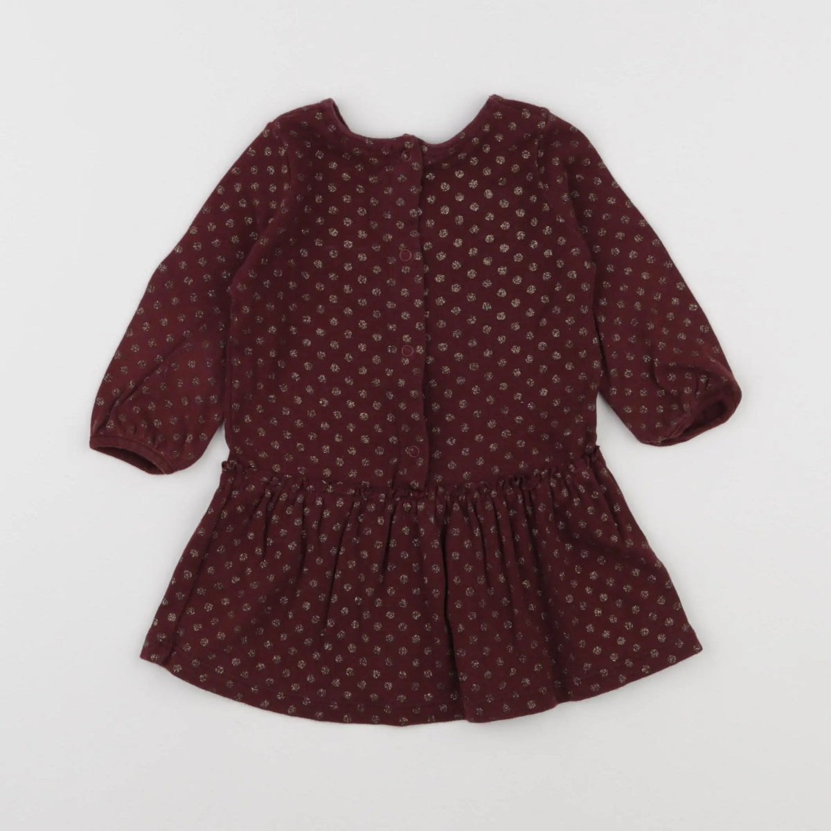 Petit Bateau - robe rouge, or - 6 mois