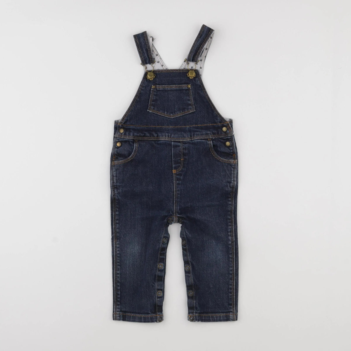 Petit Bateau - salopette bleu - 12 mois