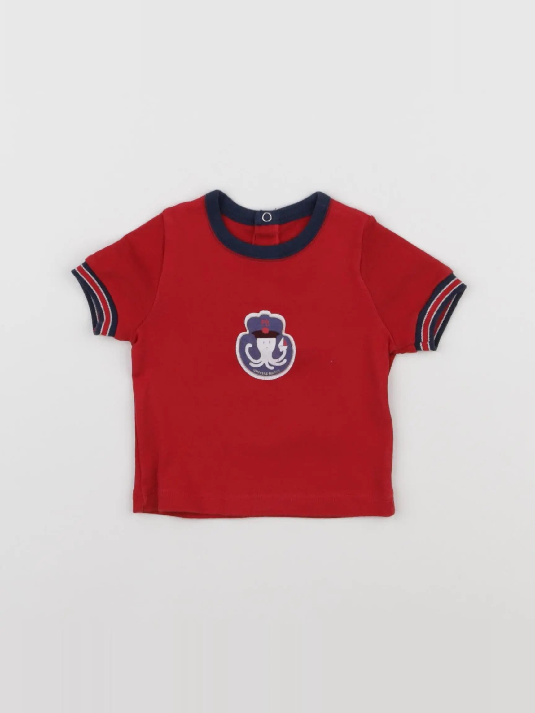 Petit Bateau - tee-shirt rouge - 3 mois
