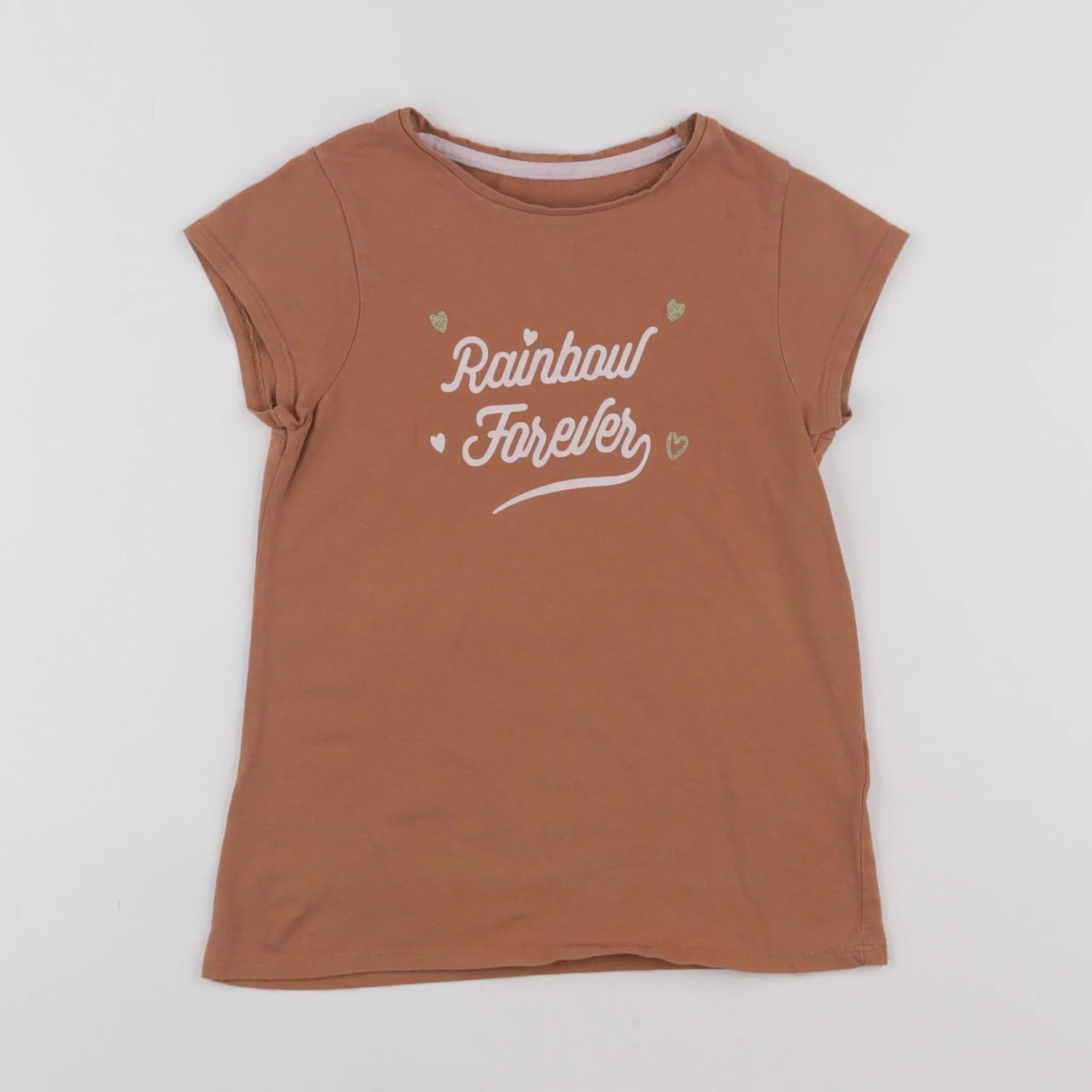 Vertbaudet - tee-shirt marron - 8 ans