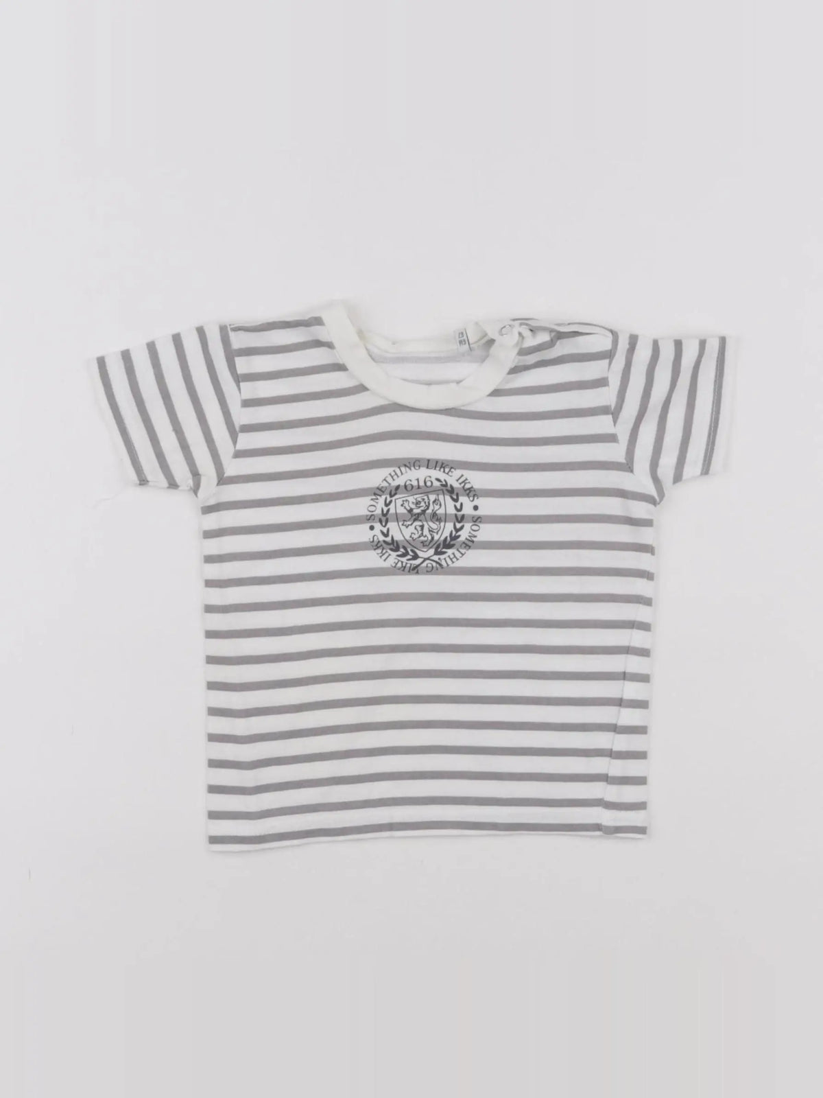 IKKS - tee-shirt blanc, gris - 6 mois