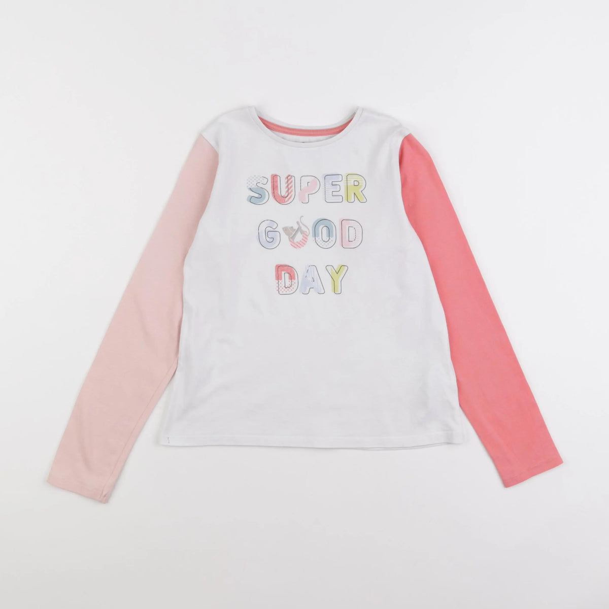 Vertbaudet - tee-shirt blanc - 8 ans