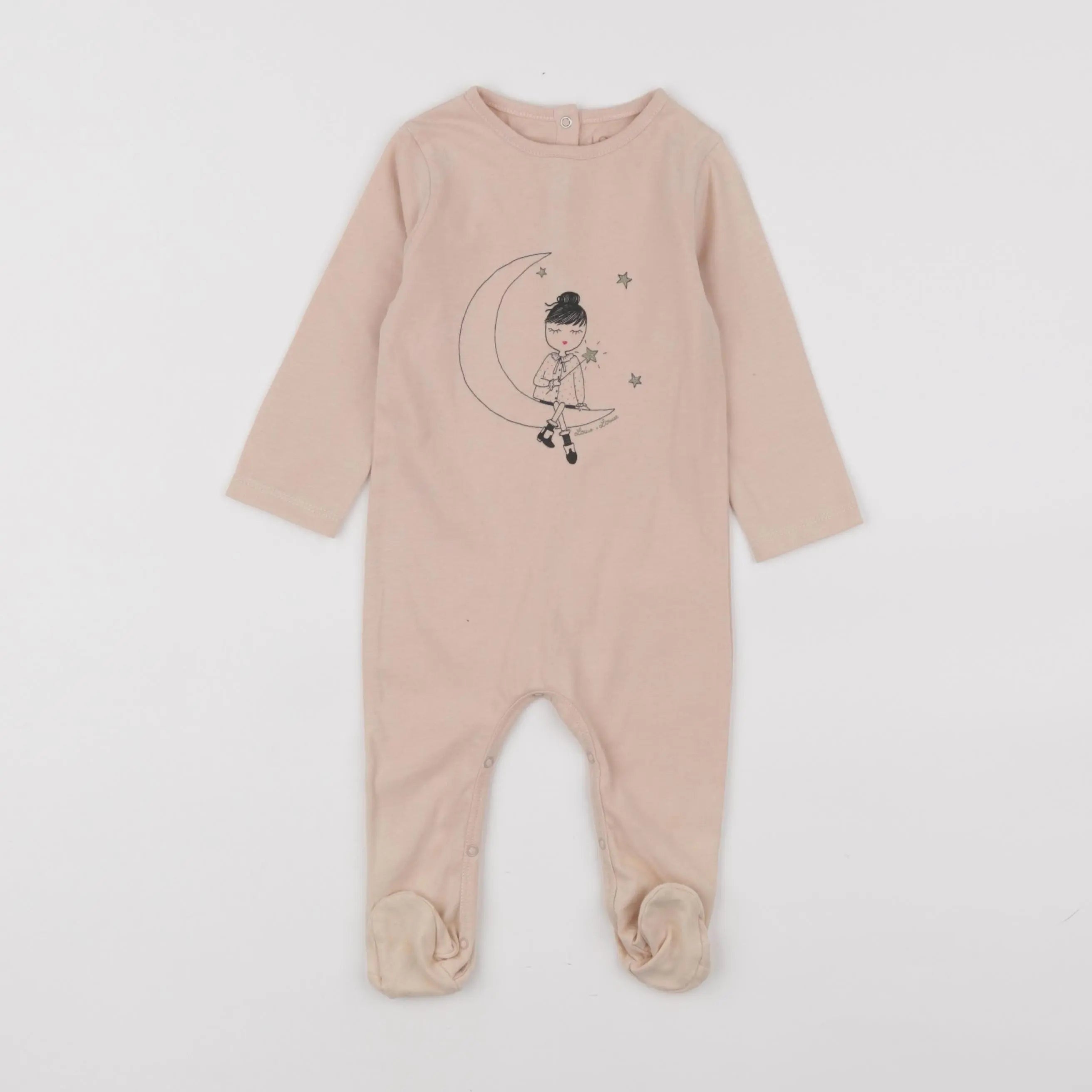 Louis Louise - pyjama coton rose - 12 mois
