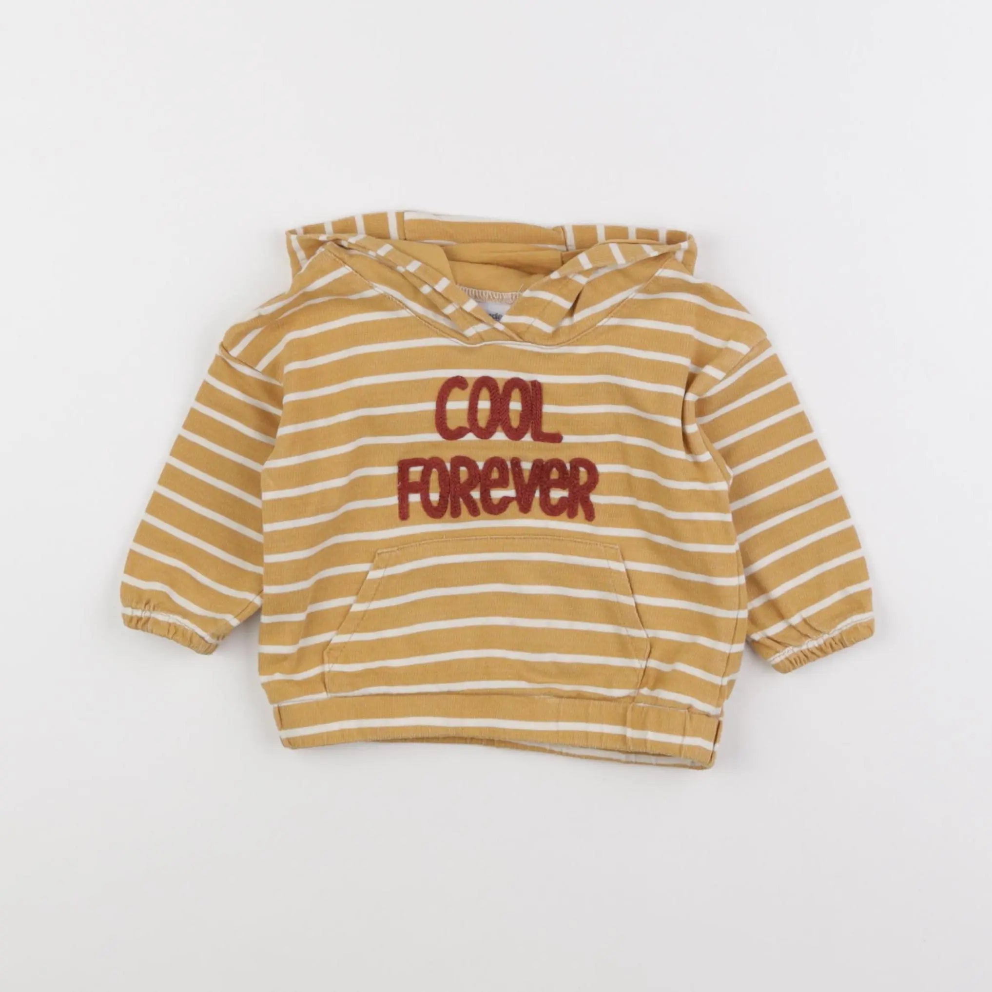 Vertbaudet - sweat jaune - 9 mois