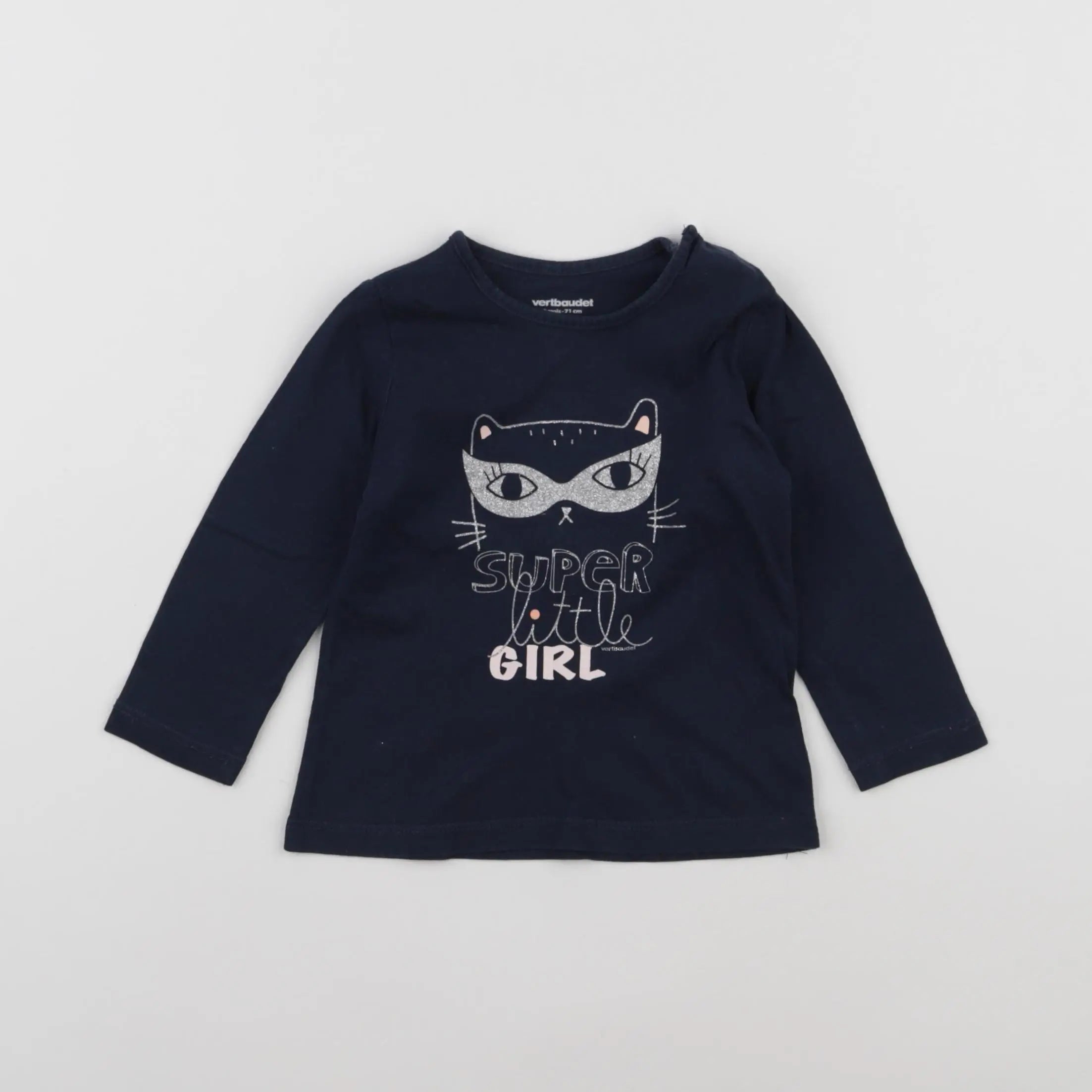 Vertbaudet - tee-shirt bleu - 9 mois