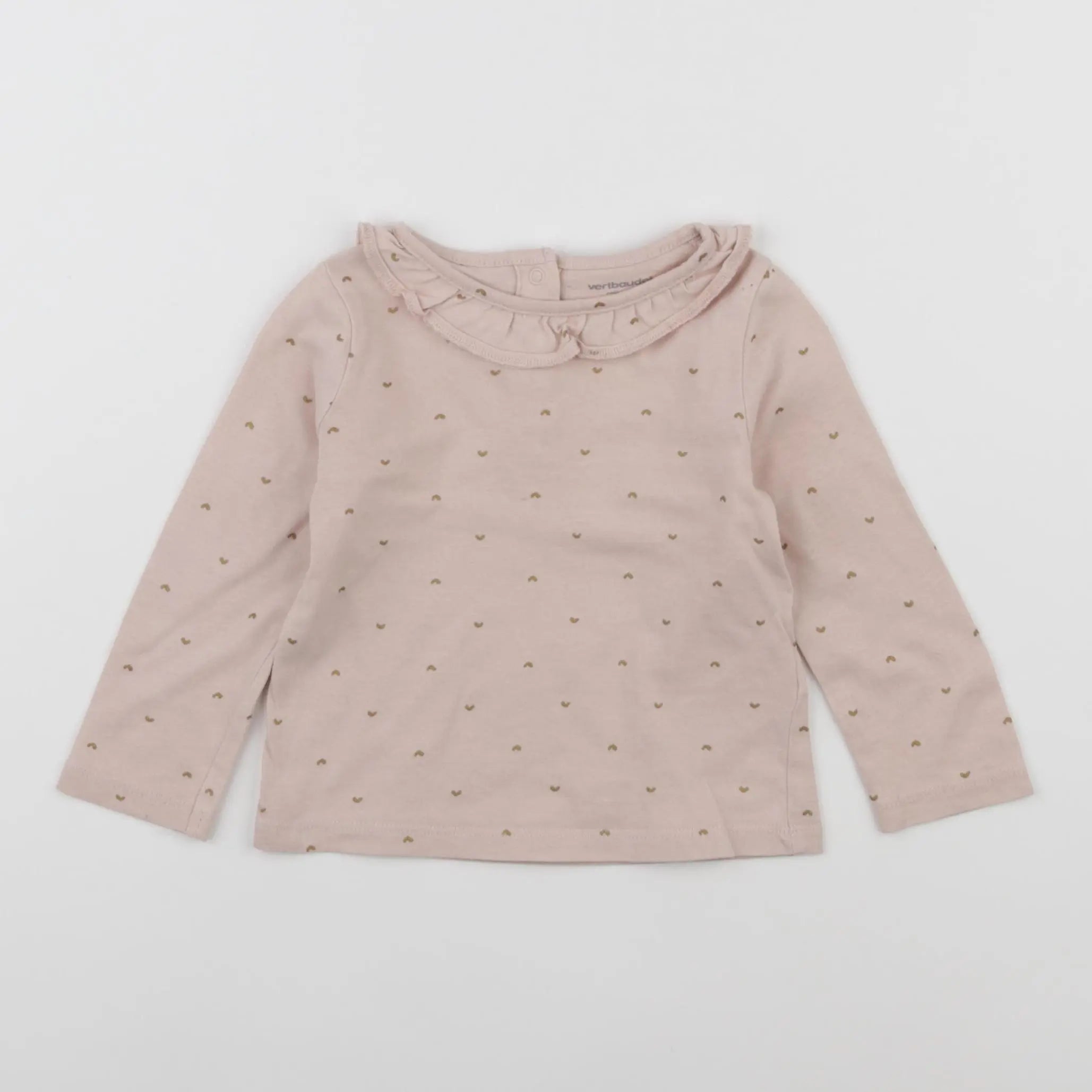 Vertbaudet - tee-shirt rose - 12 mois
