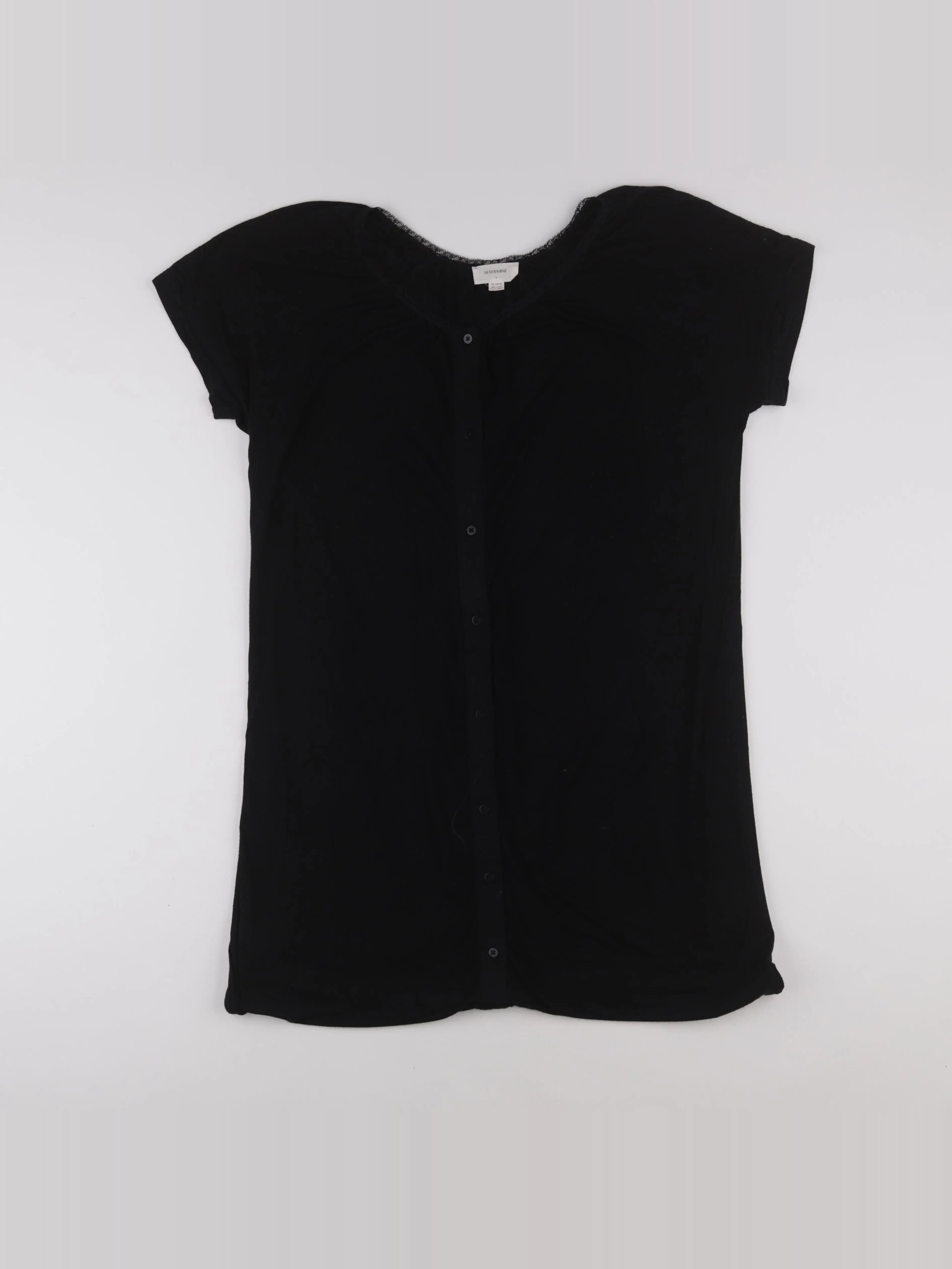 Seraphine - chemise de nuit grossesse noir - s