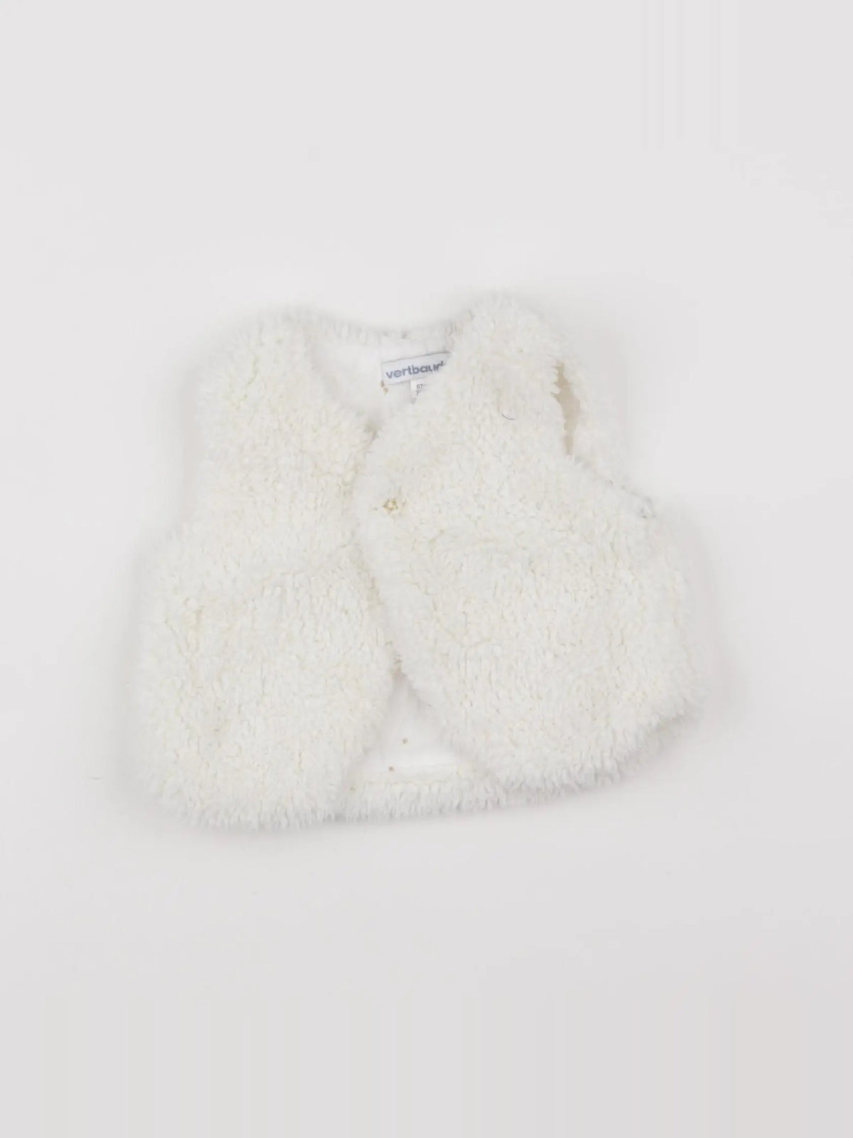 Vertbaudet - gilet blanc - 6 mois