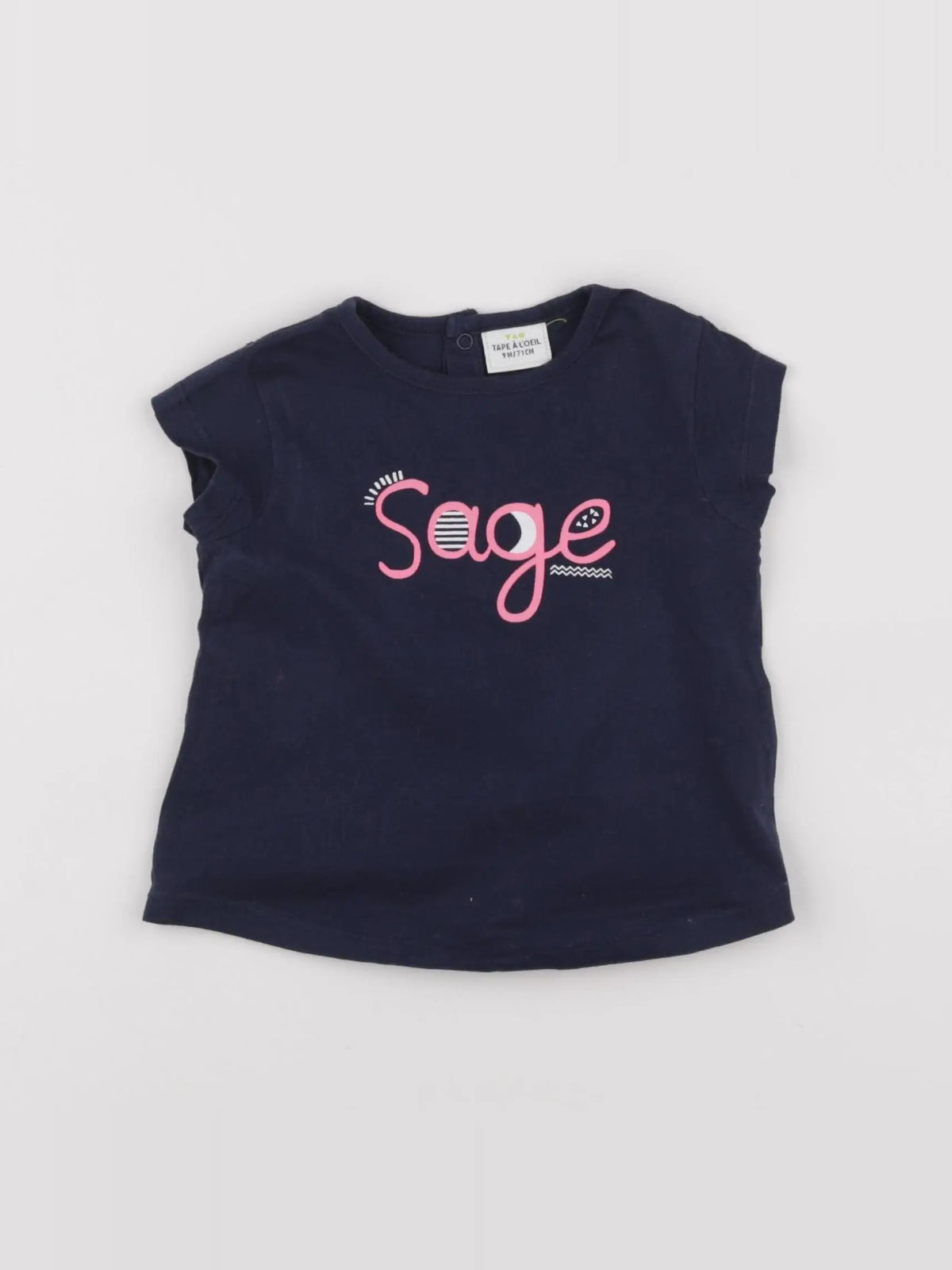 Tape à l'oeil - tee-shirt bleu - 9 mois