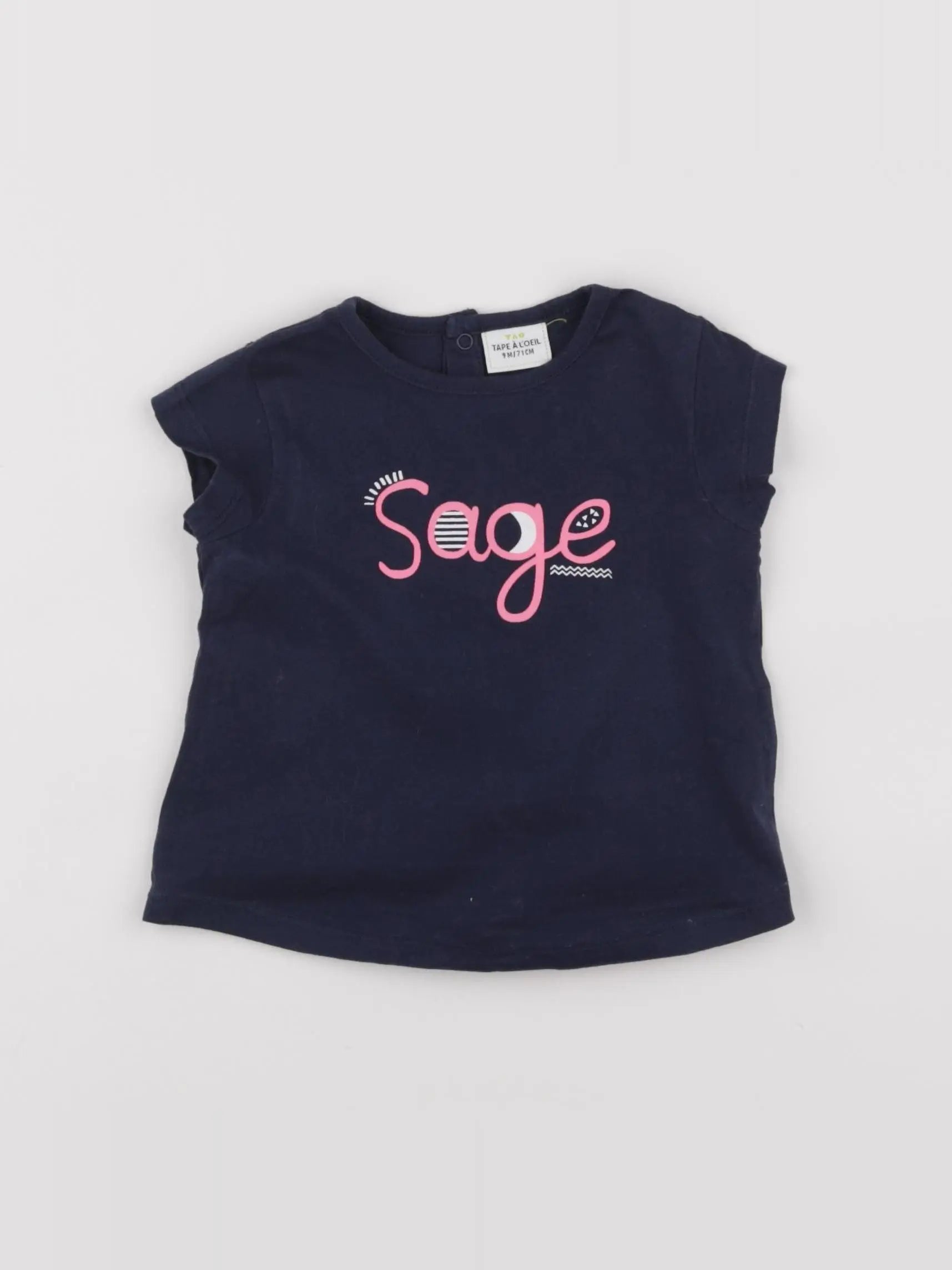 Tape à l'oeil - tee-shirt bleu - 9 mois