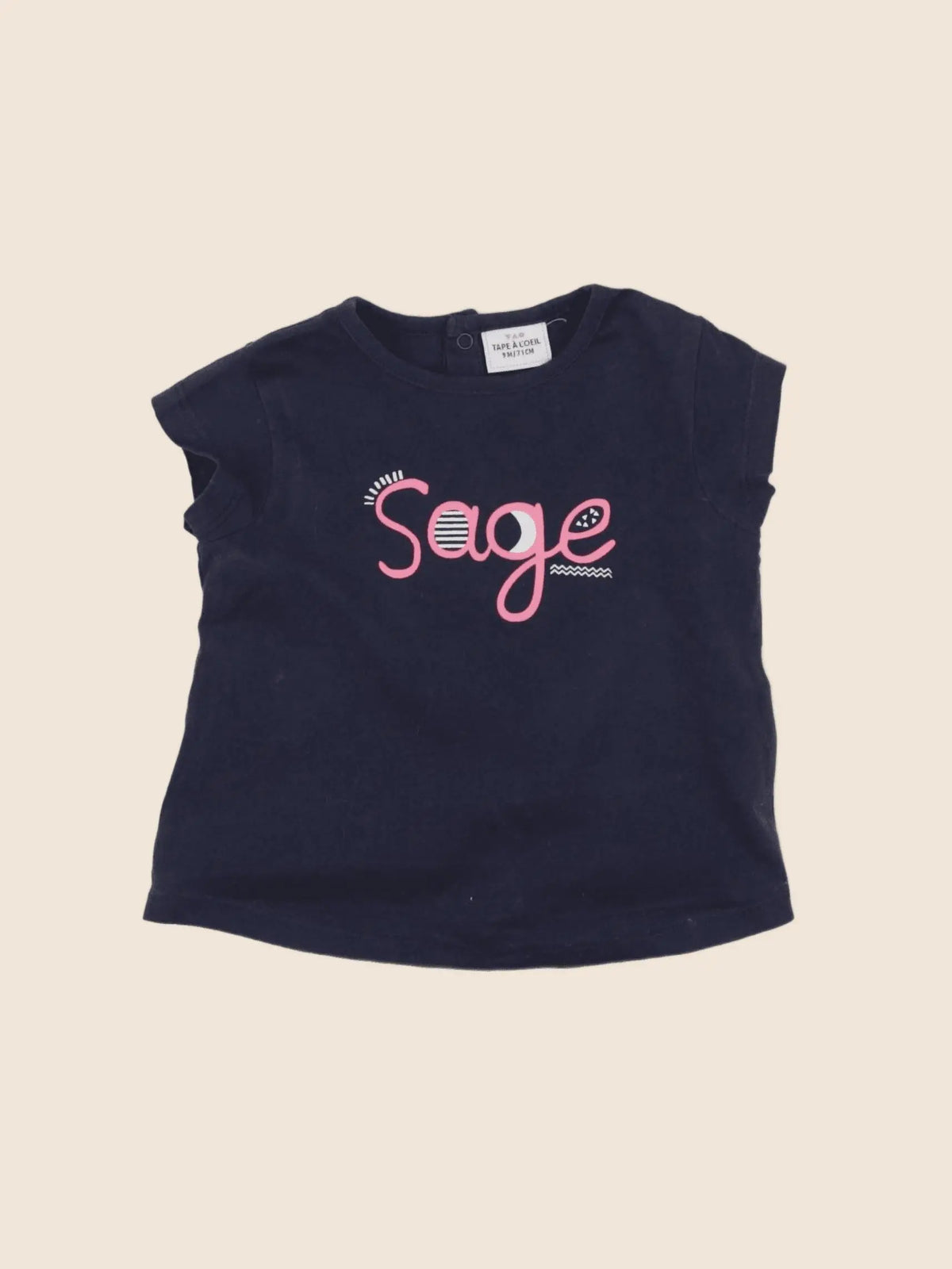 Tape à l'oeil - tee-shirt bleu - 9 mois