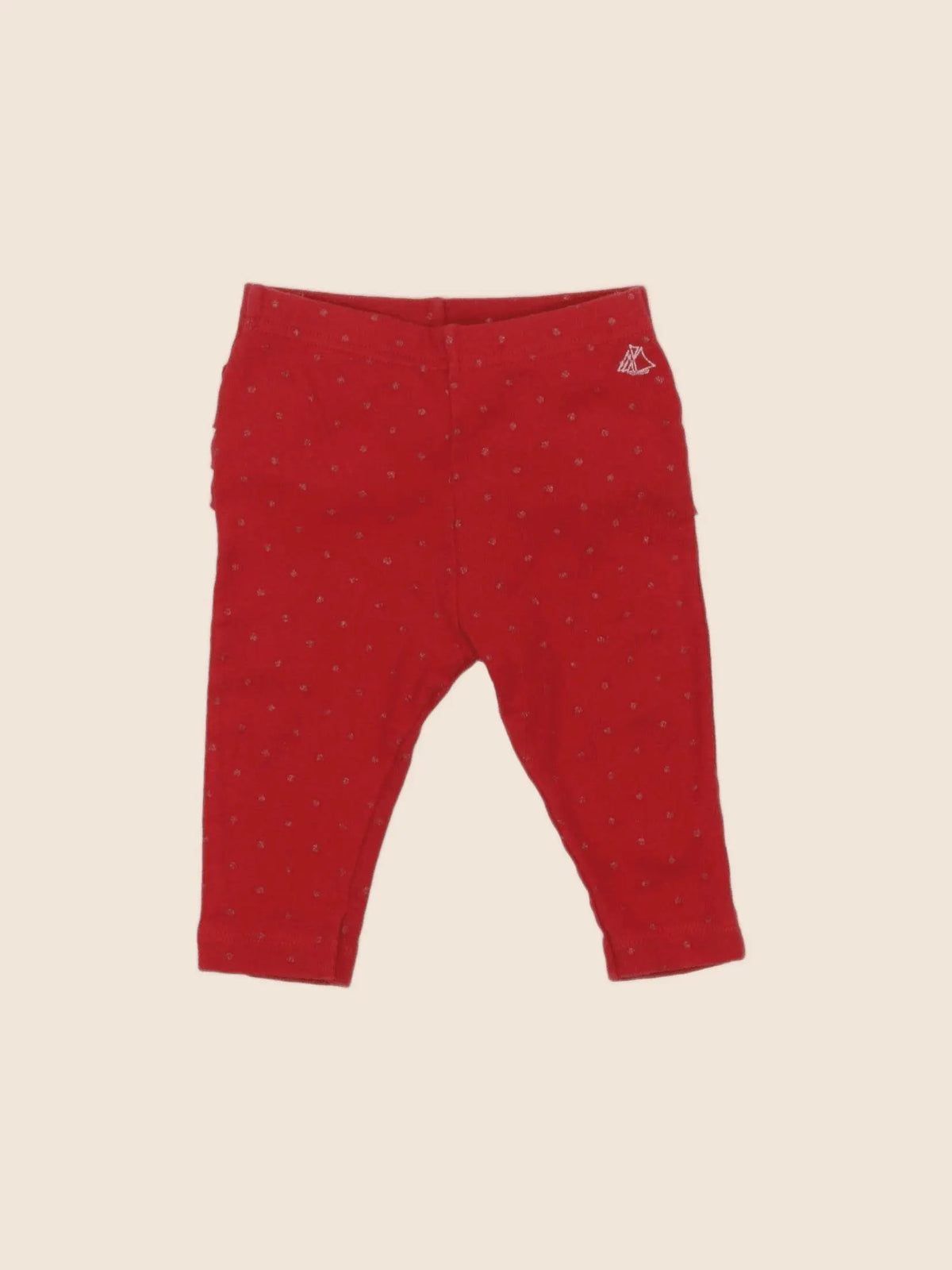 Petit Bateau - legging rouge - 6 mois
