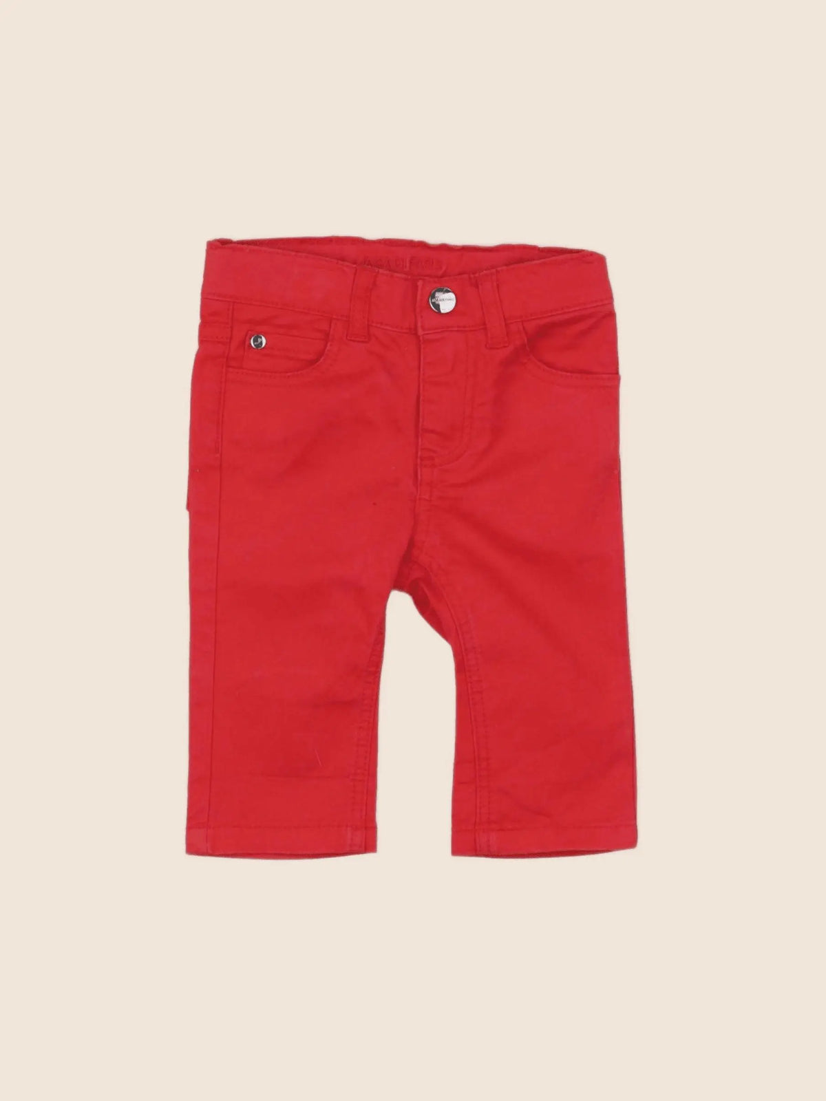 Jacadi - pantalon doublé rouge - 6 mois