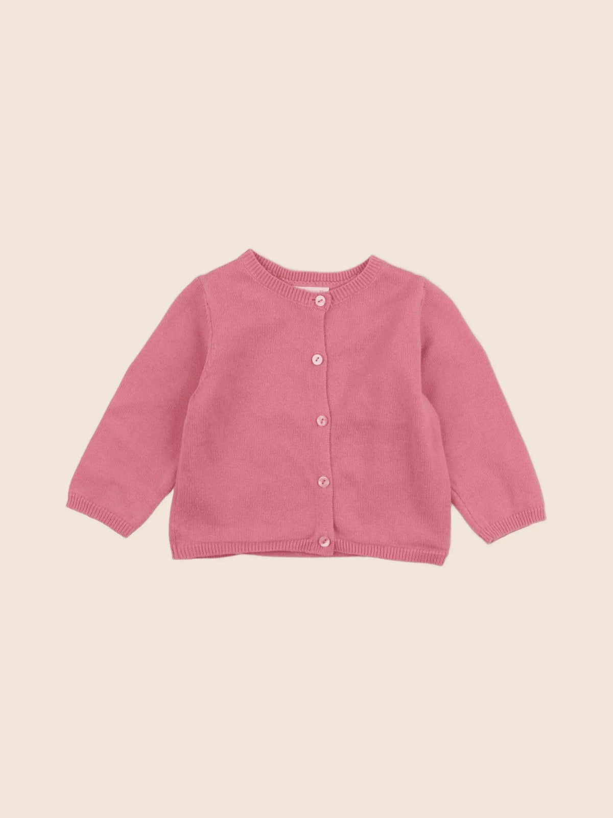 Little Cigogne - gilet rose - 12 mois
