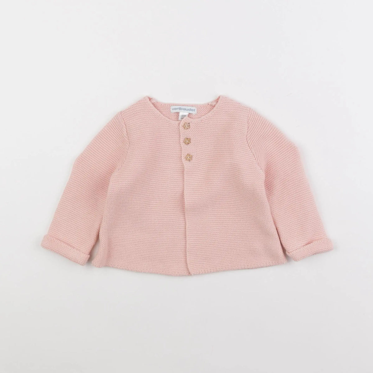 Vertbaudet - gilet rose - 6 mois