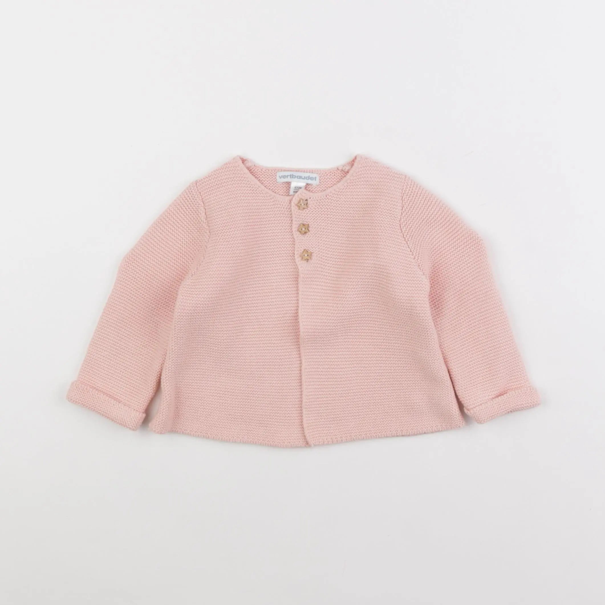 Vertbaudet - gilet rose - 6 mois