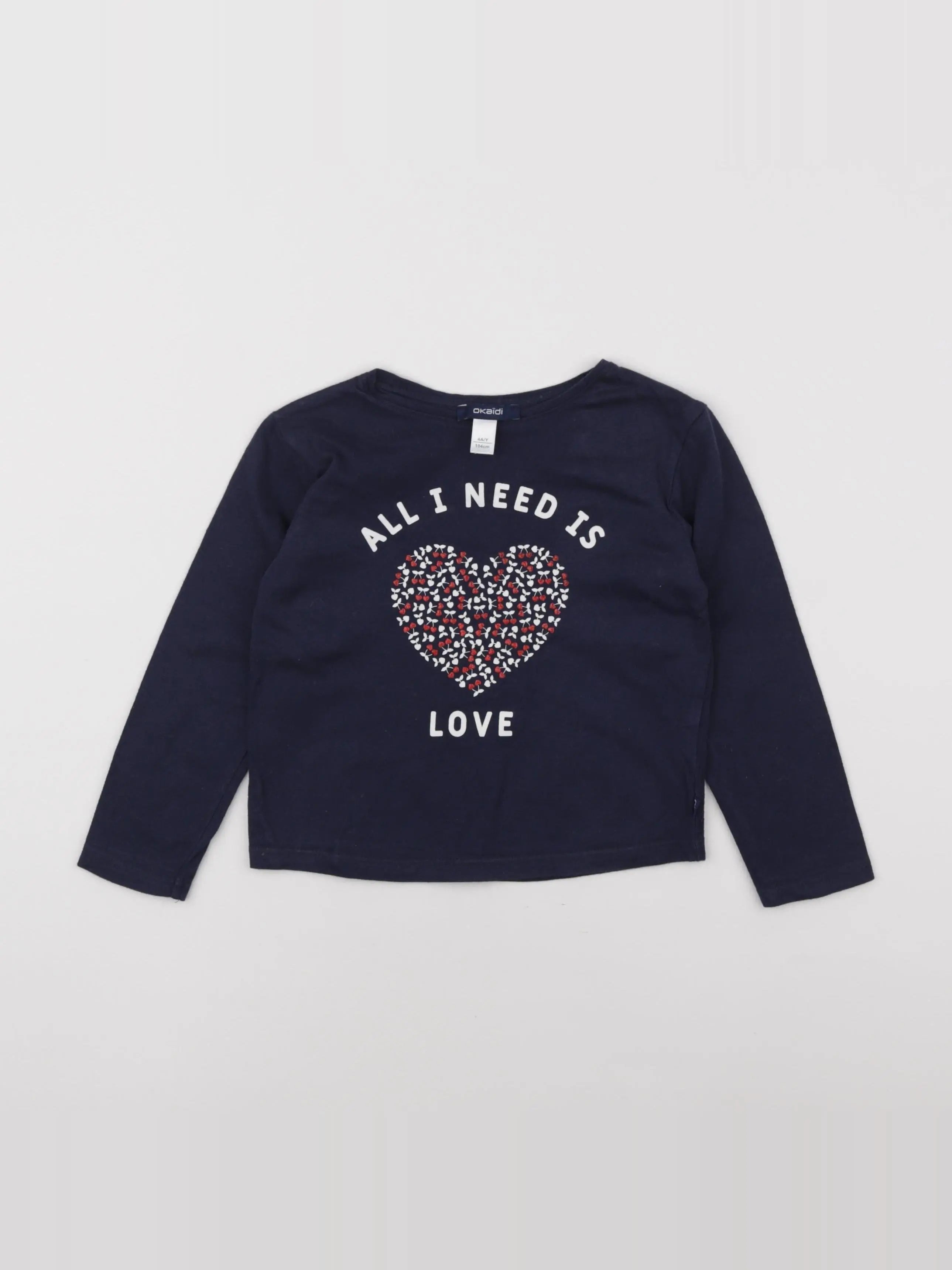 Okaidi - tee-shirt bleu - 4 ans