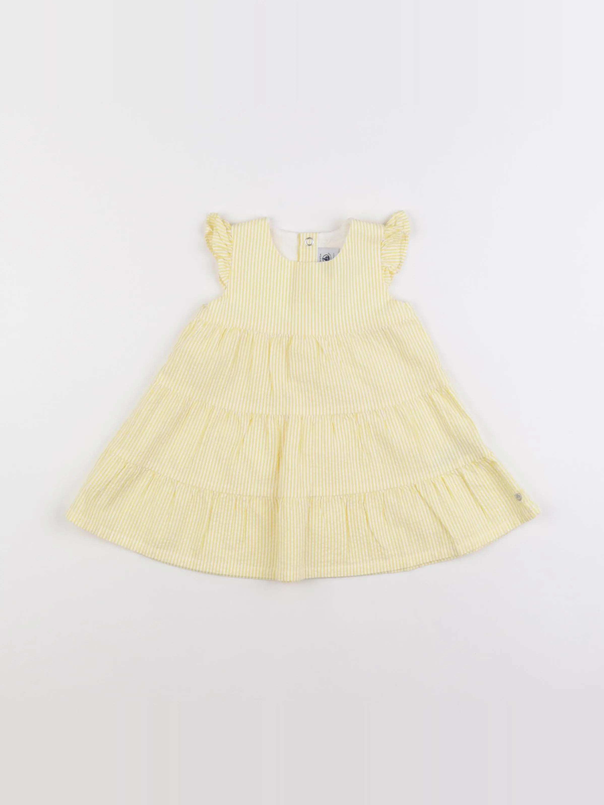 Petit Bateau - robe jaune - 6 mois