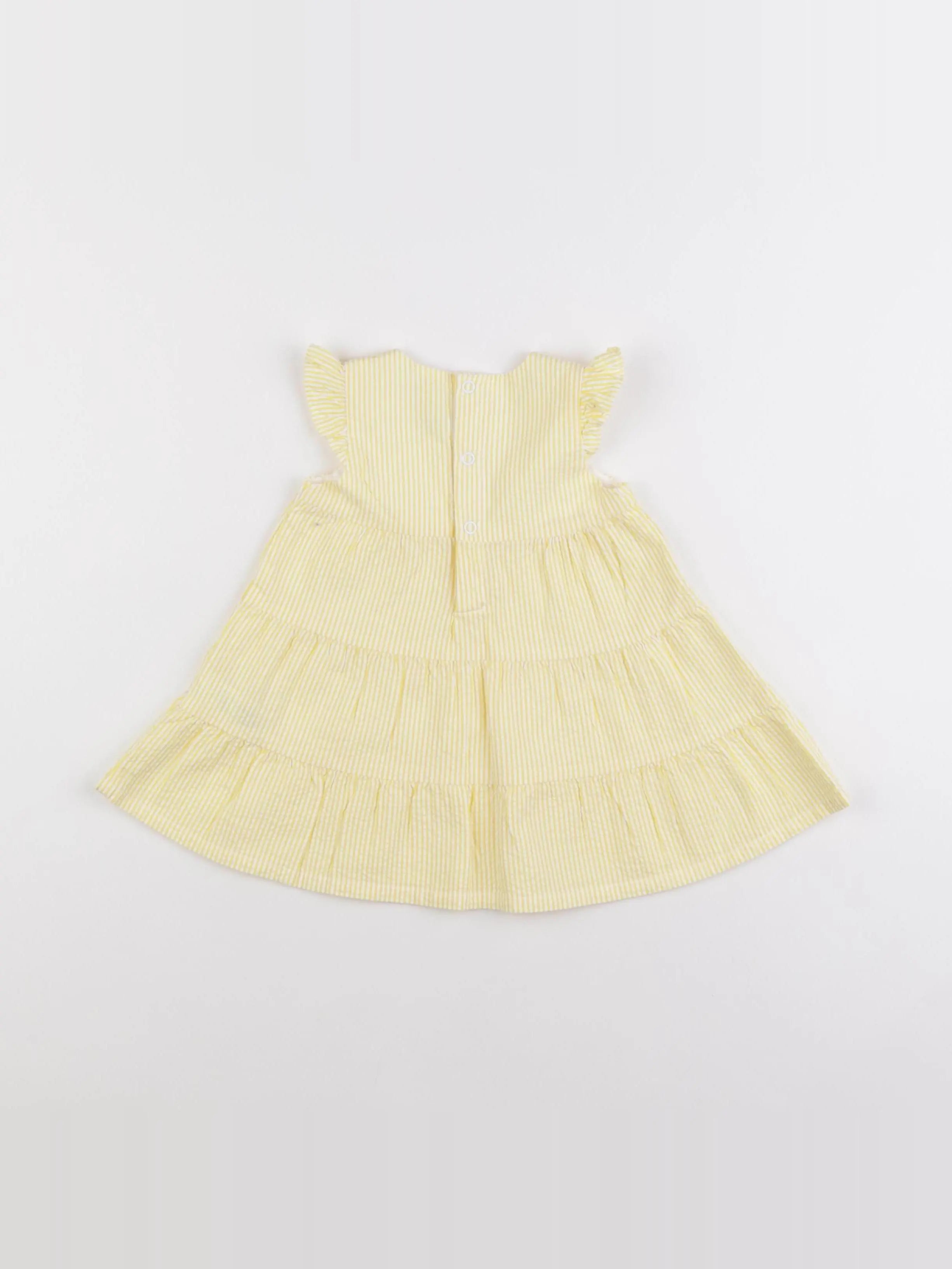 Petit Bateau - robe jaune - 6 mois