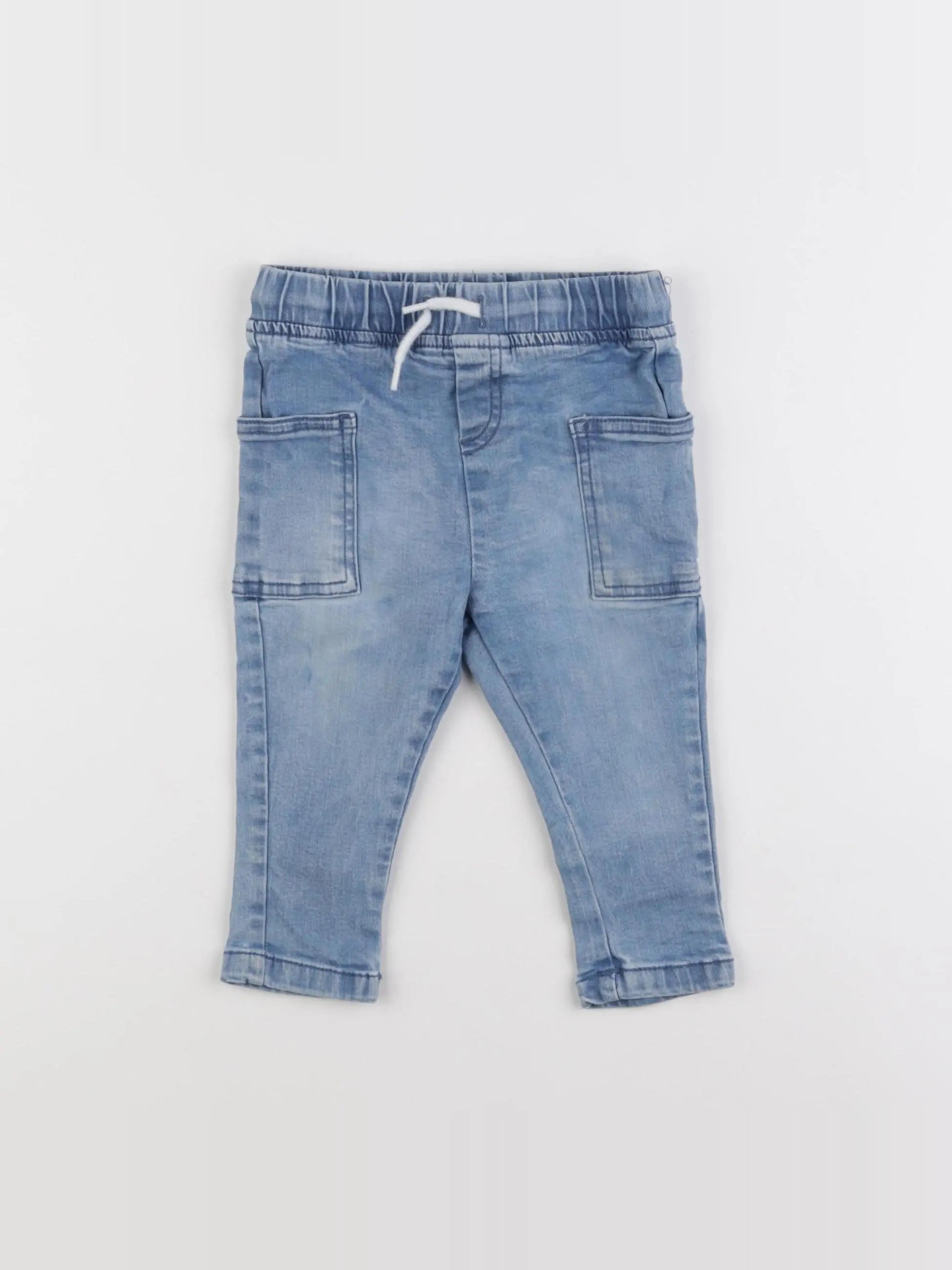 Vertbaudet - jegging bleu - 12 mois