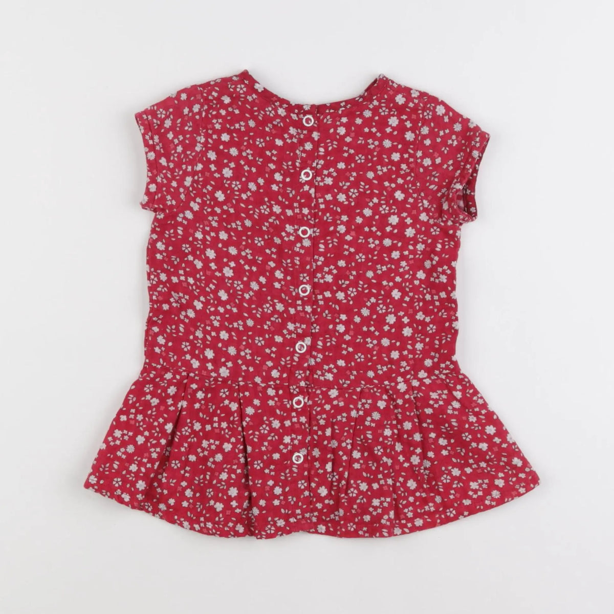 Petit Bateau - robe rouge - 12 mois