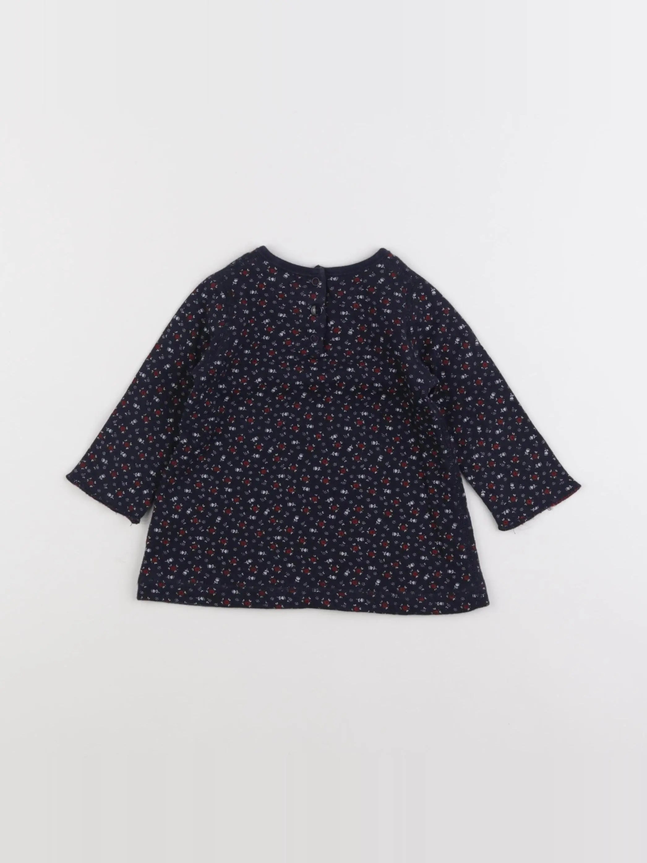 Petit Bateau - robe bleu - 3 mois