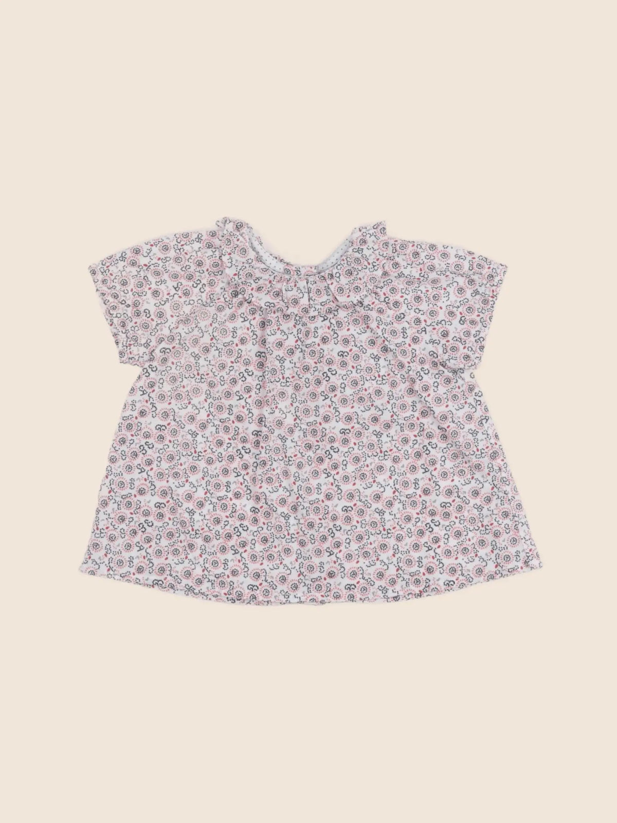Petit Bateau - blouse rouge - 6 mois