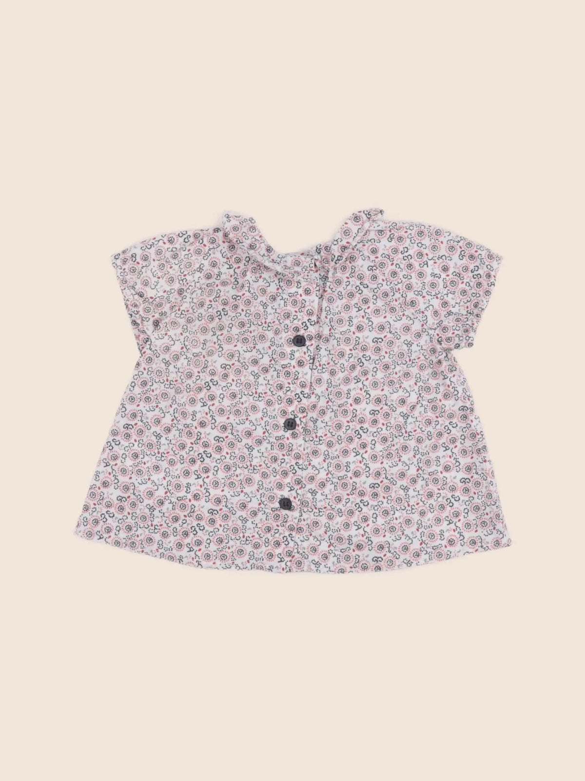 Petit Bateau - blouse rouge - 6 mois