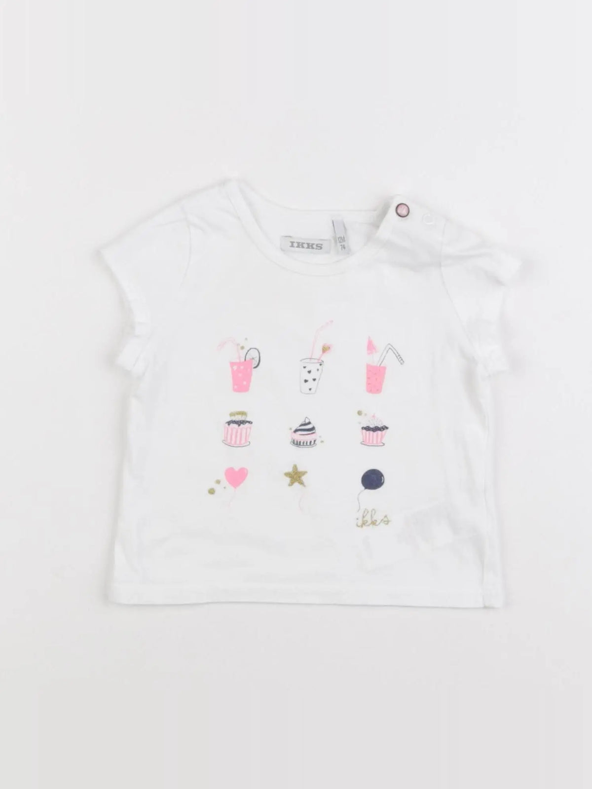 IKKS - tee-shirt blanc - 12 mois
