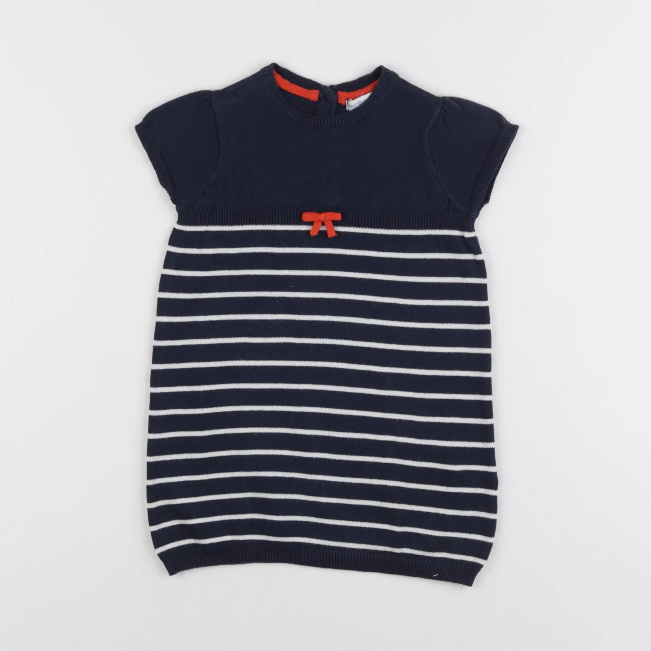 Vertbaudet - robe bleu - 12 mois