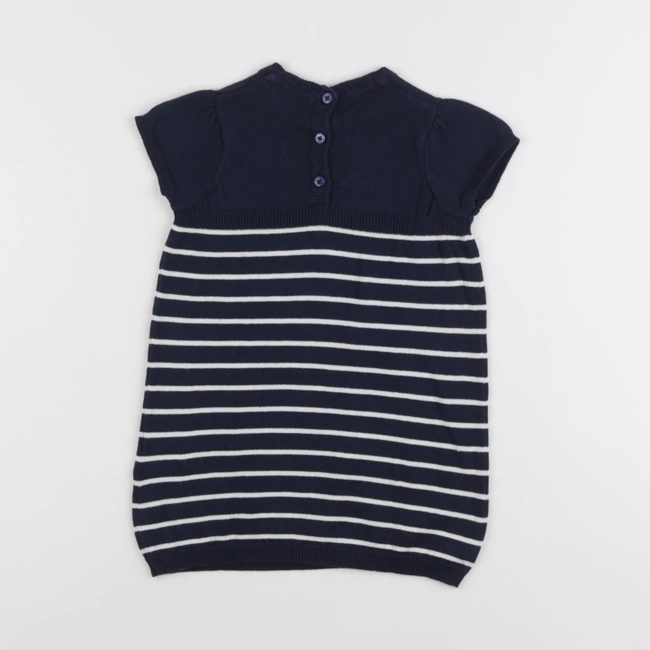 Vertbaudet - robe bleu - 12 mois