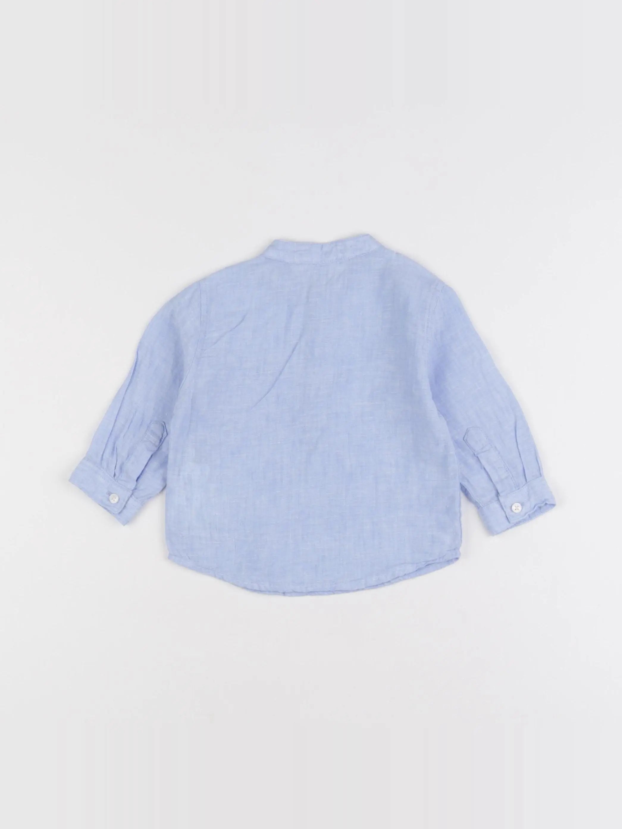 Boutchou - chemise bleu - 6 mois